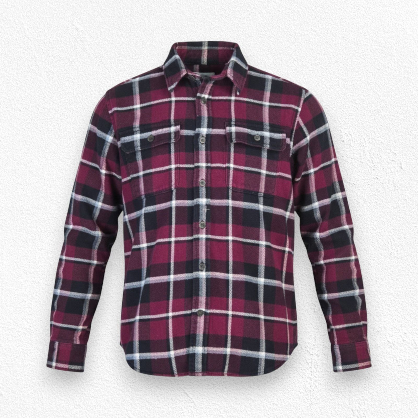 St. Johns Bay Dark Cherry Red Plaid Flannel Size Large Size US L / EU 52-54 / 3 - 1 Thumbnail