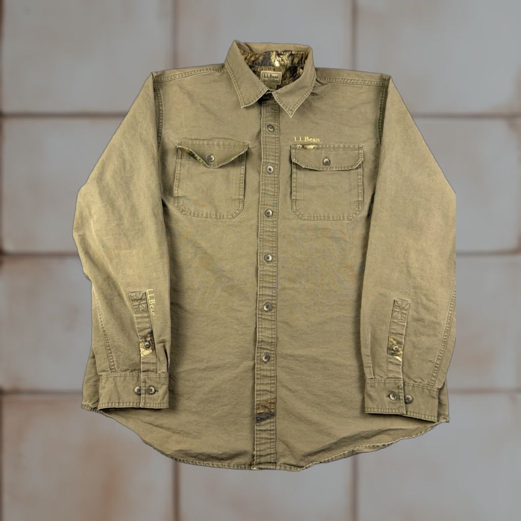 Vintage L.L. Bean Shirt Mens Size L Green Button Up Camo Longsleeve Hunting Size US L / EU 52-54 / 3 - 1 Thumbnail