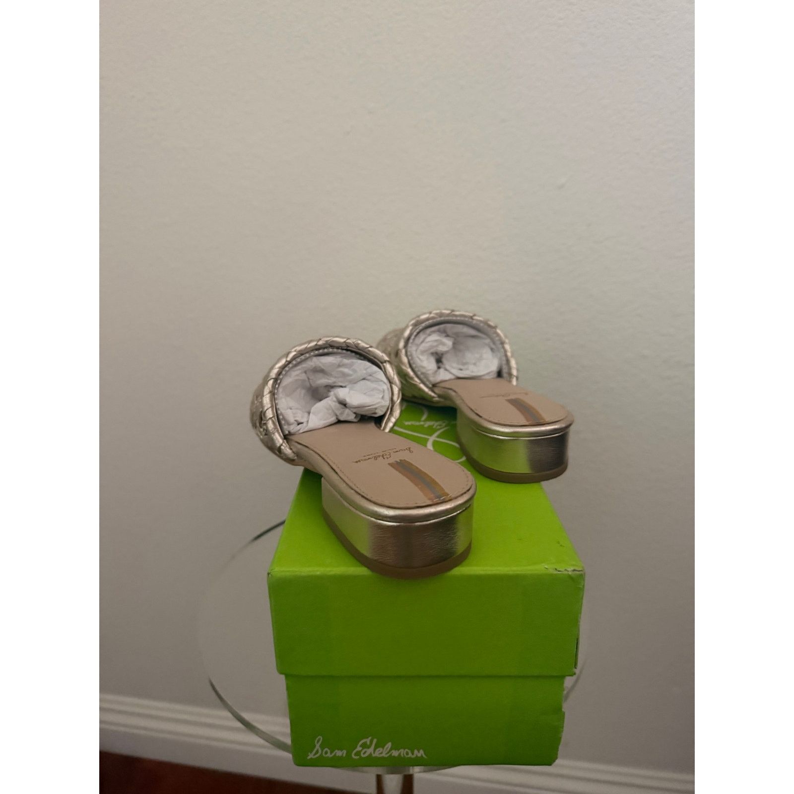 Sam Edelman New Sam Edelman Page gold woven mule sz 5.5 Size US 5.5 / IT 35.5 - 6 Thumbnail