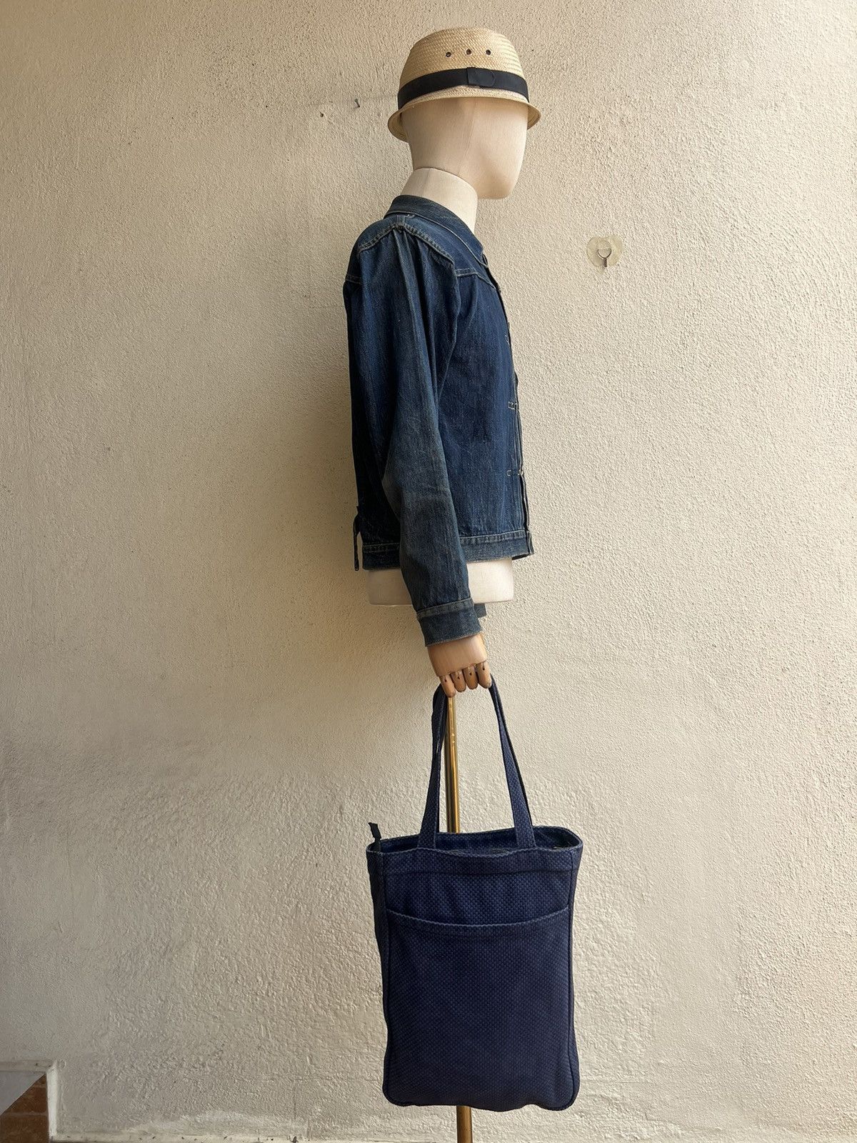 Indigo United Bees Japan Fade Sashiko Kendo Indigo Mini Tote Bag Size ONE SIZE - 5 Thumbnail