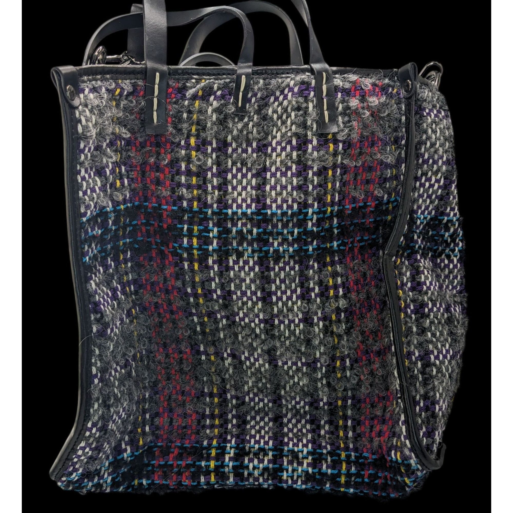 Other Manila Grace Multicolored Tweed Tote With Leather Straps & A Size ONE SIZE - 3 Thumbnail