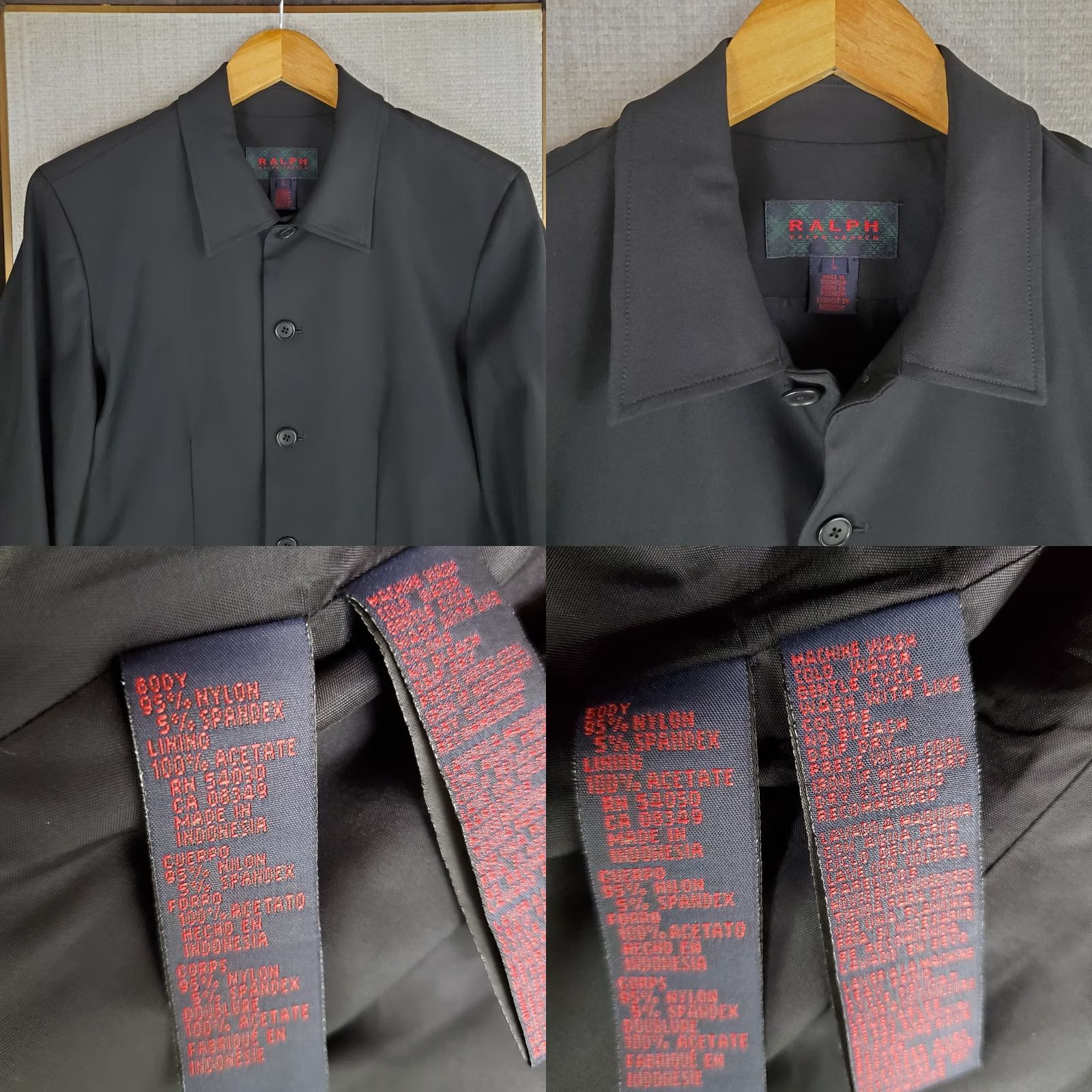 Ralph Lauren Ralph Lauren Womens Jacket Button Front Pockets Wind-Resistant Black Large RRL Size L / US 10 / IT 46 - 9 Thumbnail