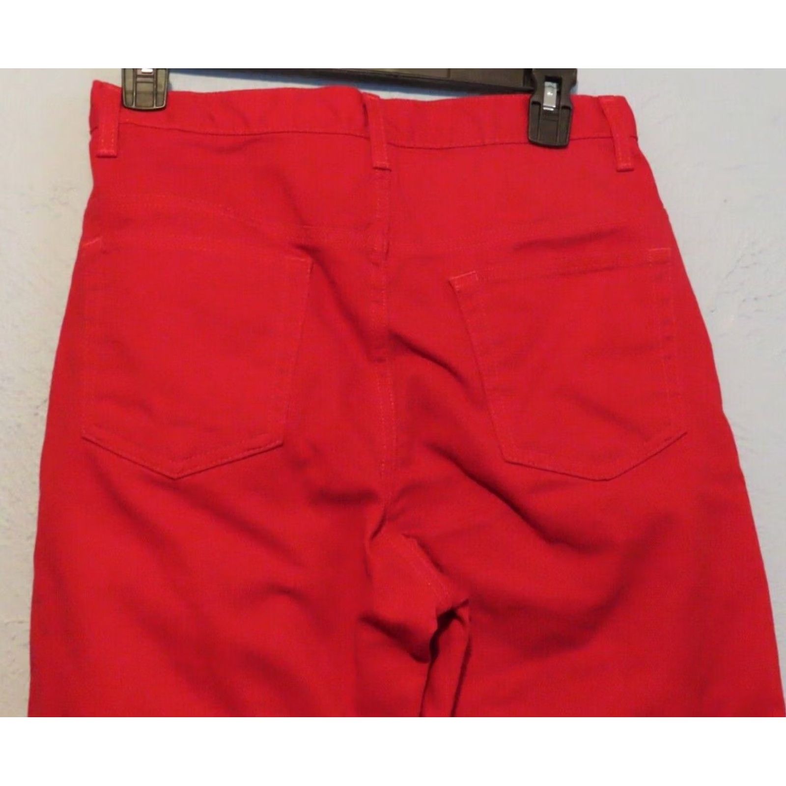 Vintage London Jeans Pants Womens Size 12 Red Denim Straight Pockets 30 in Waist Regular Inseam 29 in High Rise Cotton Button Vintage No Size 34" / US 12 / IT 48 - 8 Thumbnail