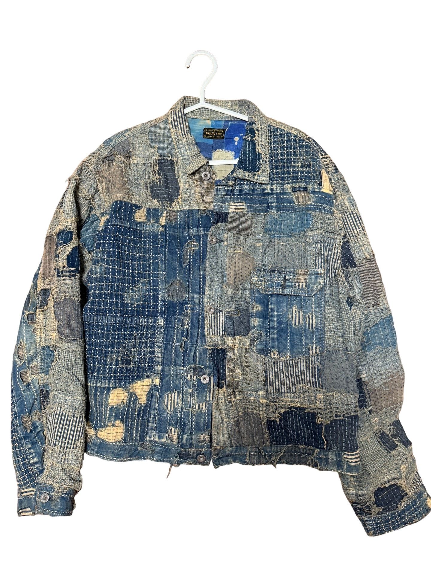 Kapital Kapital Kountry Boro Patchwork Denim Jacket XXL Size US XXL / EU 58 / 5 - 1 Thumbnail