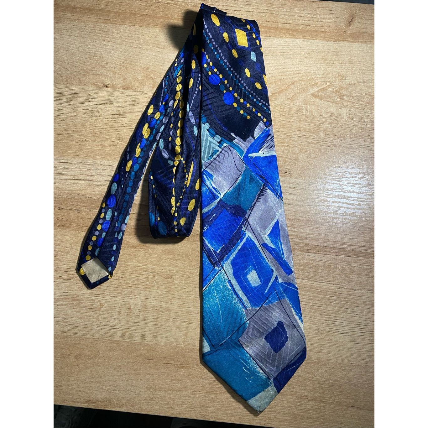 Lanvin Lanvin Blue Abstract 100% Silk Tie, MSRP $196 Size ONE SIZE - 4 Thumbnail