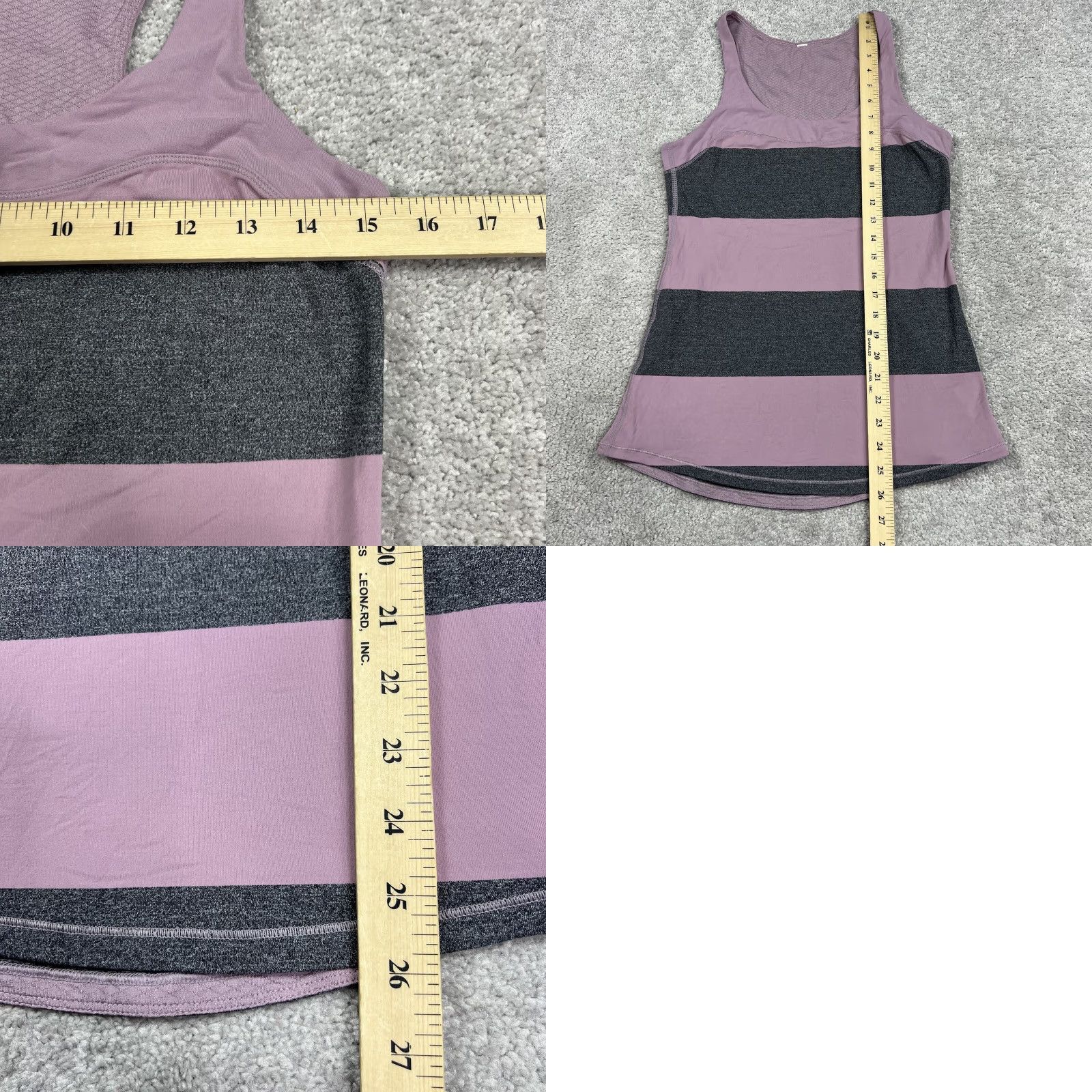 Lululemon Lululemon Tank Top Women’s 6-8 Striped Light Purple Gray Athletic Workout Run Shirt Sleeveless Scoop Pullover Activewear Size M / US 6-8 / IT 42-44 - 8 Thumbnail