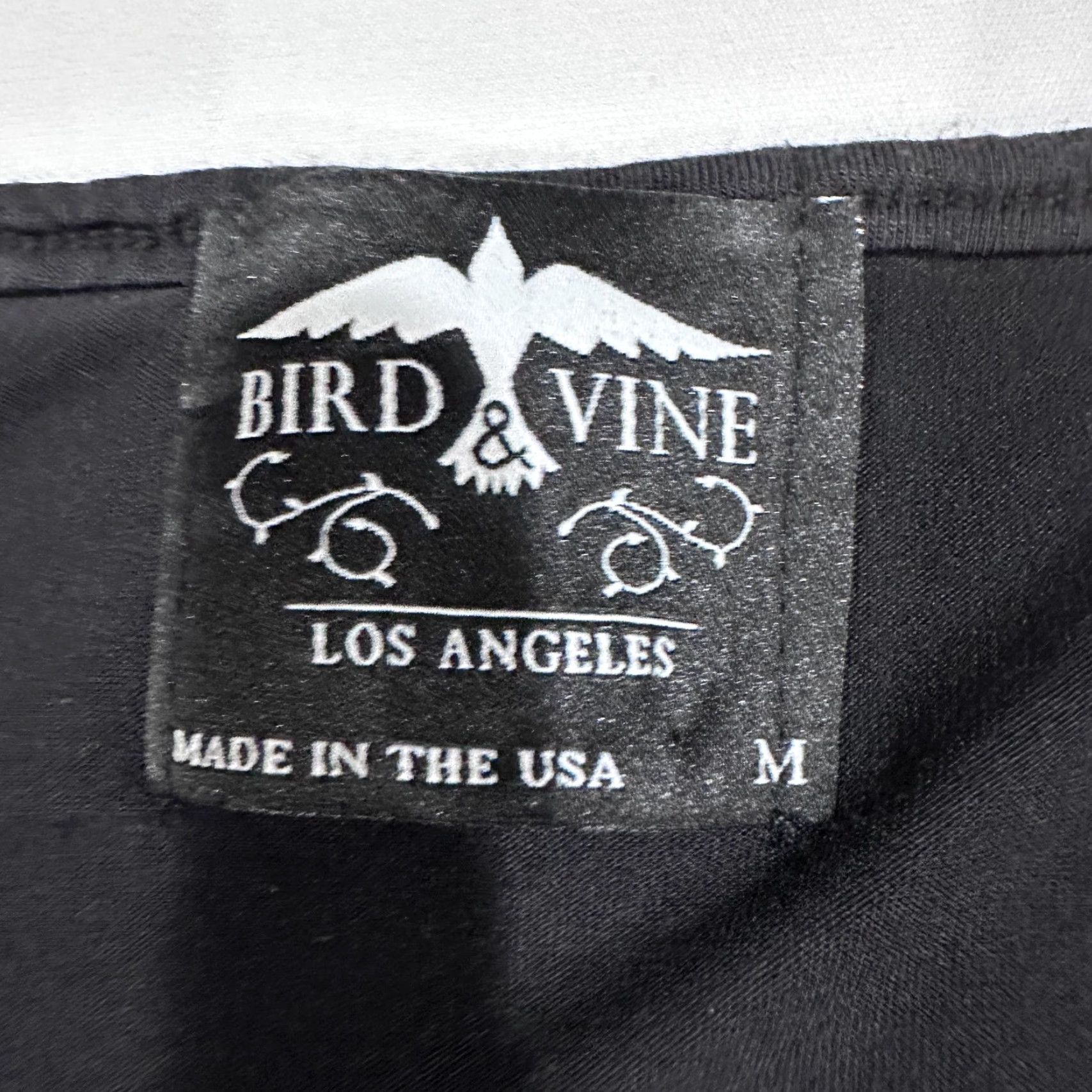 Vintage Bird Vine Tank Womens M Black Scoop Neck Bling Goth Punk Emo Grunge Made In USA Size M / US 6-8 / IT 42-44 - 3 Thumbnail