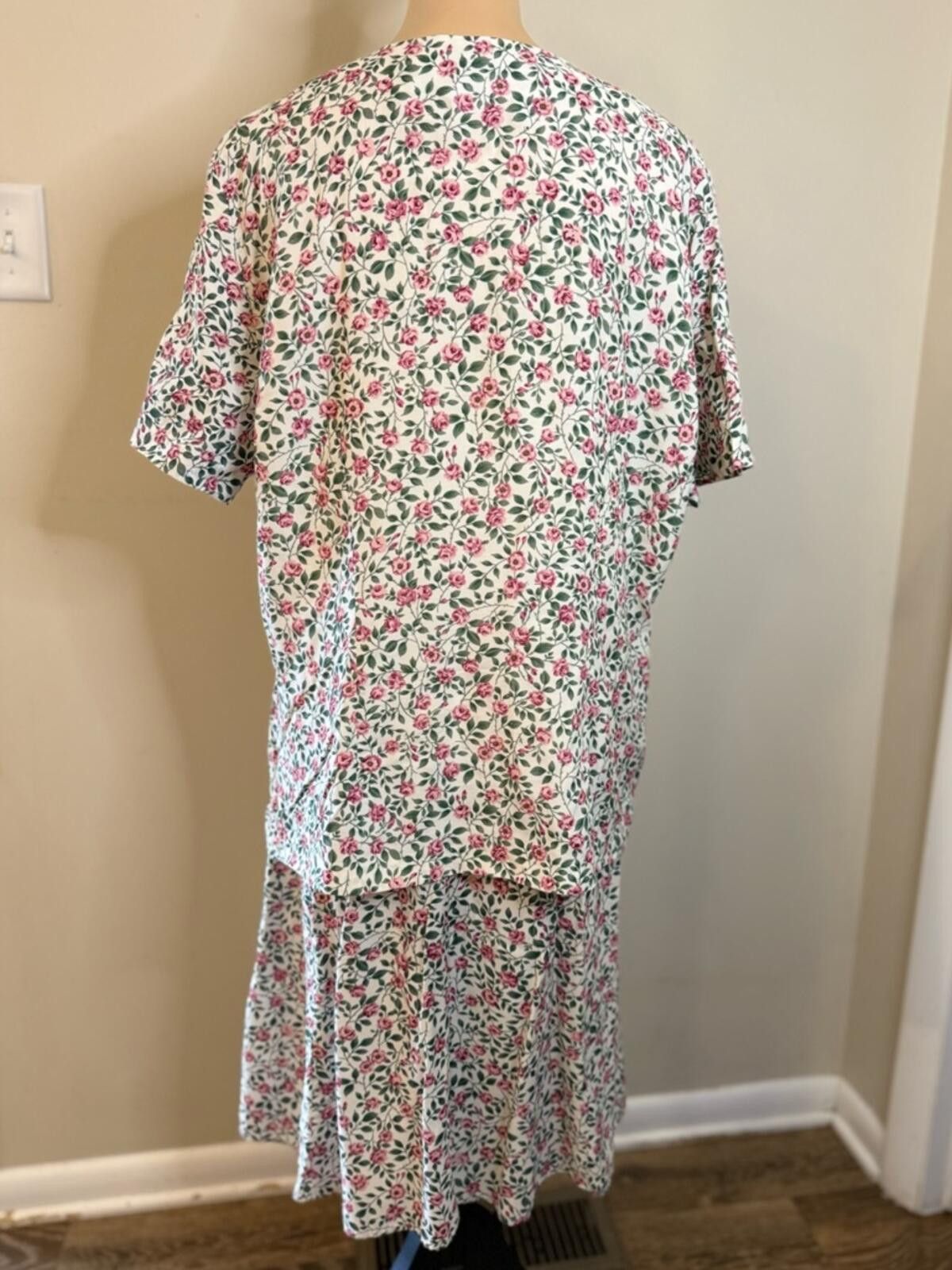 Other Vintage floral rose midi dress attached skirt & jacket XL/1X Size M / US 6-8 / IT 42-44 - 4 Thumbnail