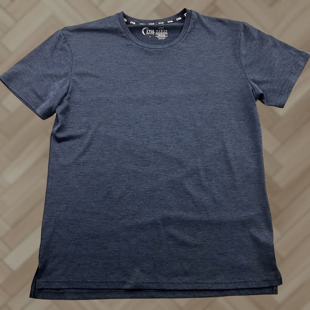 Vintage Zyia Active Short Sleeve T-Shirt Men's L 100% Polyester Navy Blue Athletic Moisture Wicking Running & Jogging Size US L / EU 52-54 / 3 - 1 Thumbnail