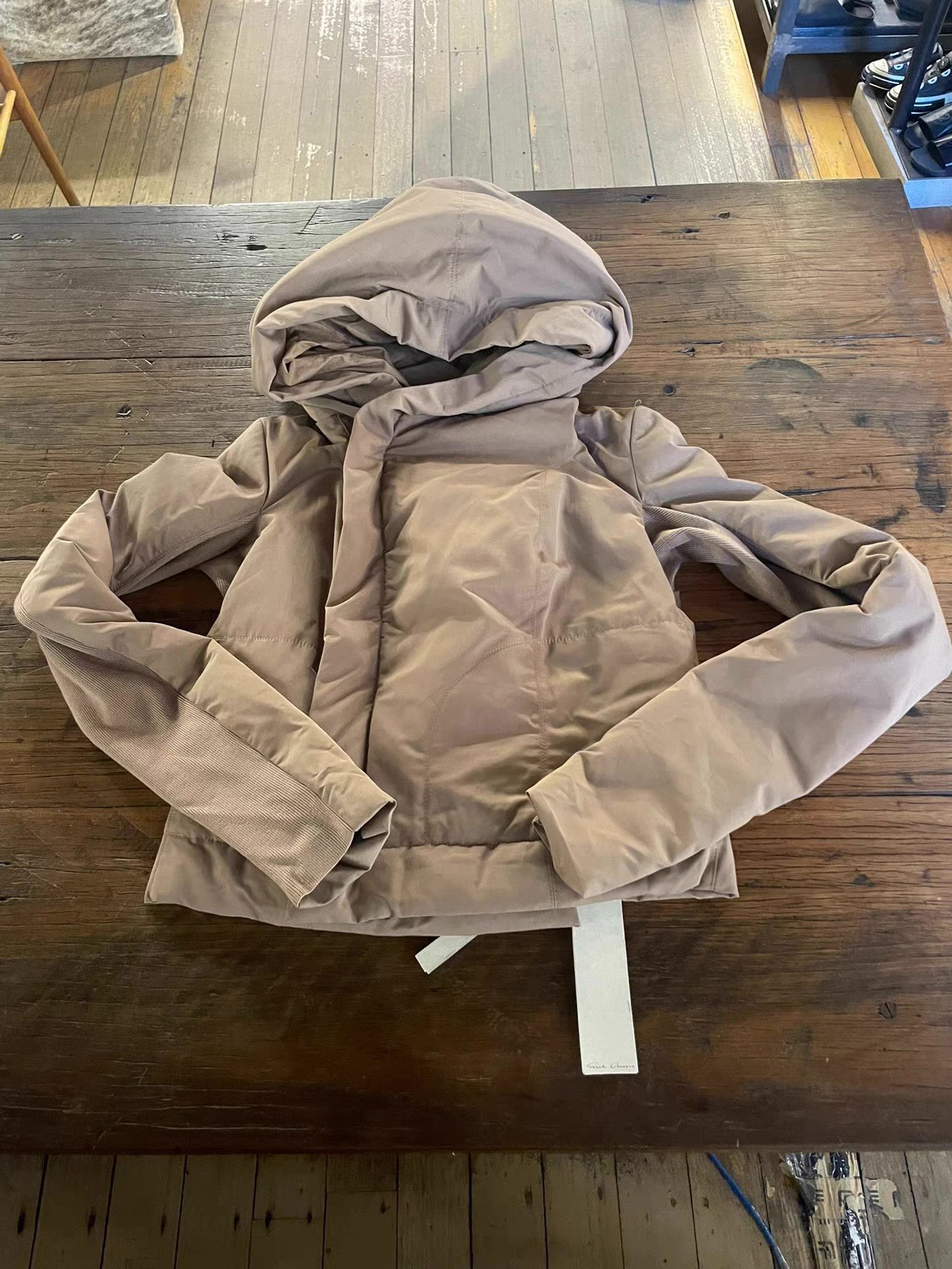 Rick Owens Rick Owens 15FW Hooded Biker Down Jacket。Ｑ25 Size S / US 4 / IT 40 - 1 Thumbnail