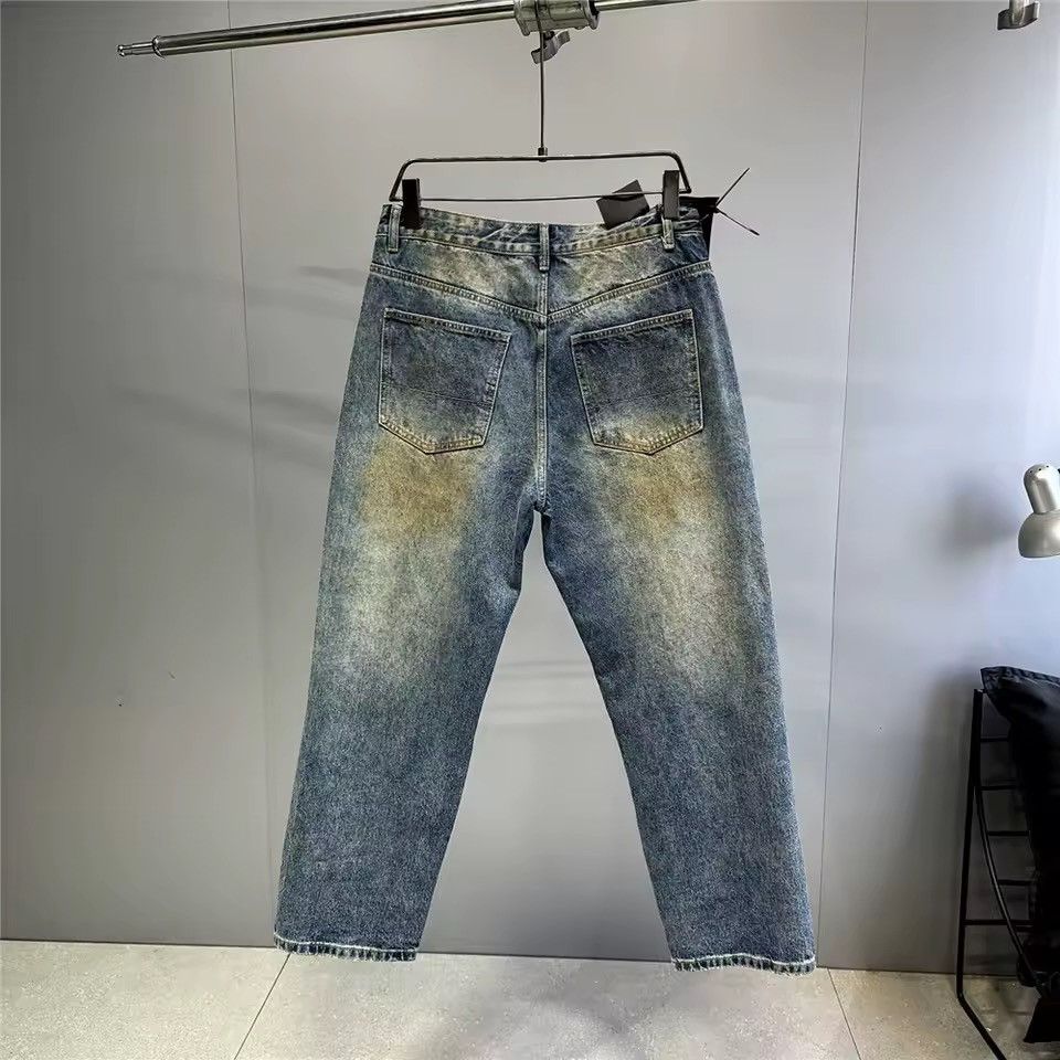 Jean Washed Designer Streetwear Hole Hip Hop Jeans Y2k Pants Size US 34 / EU 50 - 11 Thumbnail