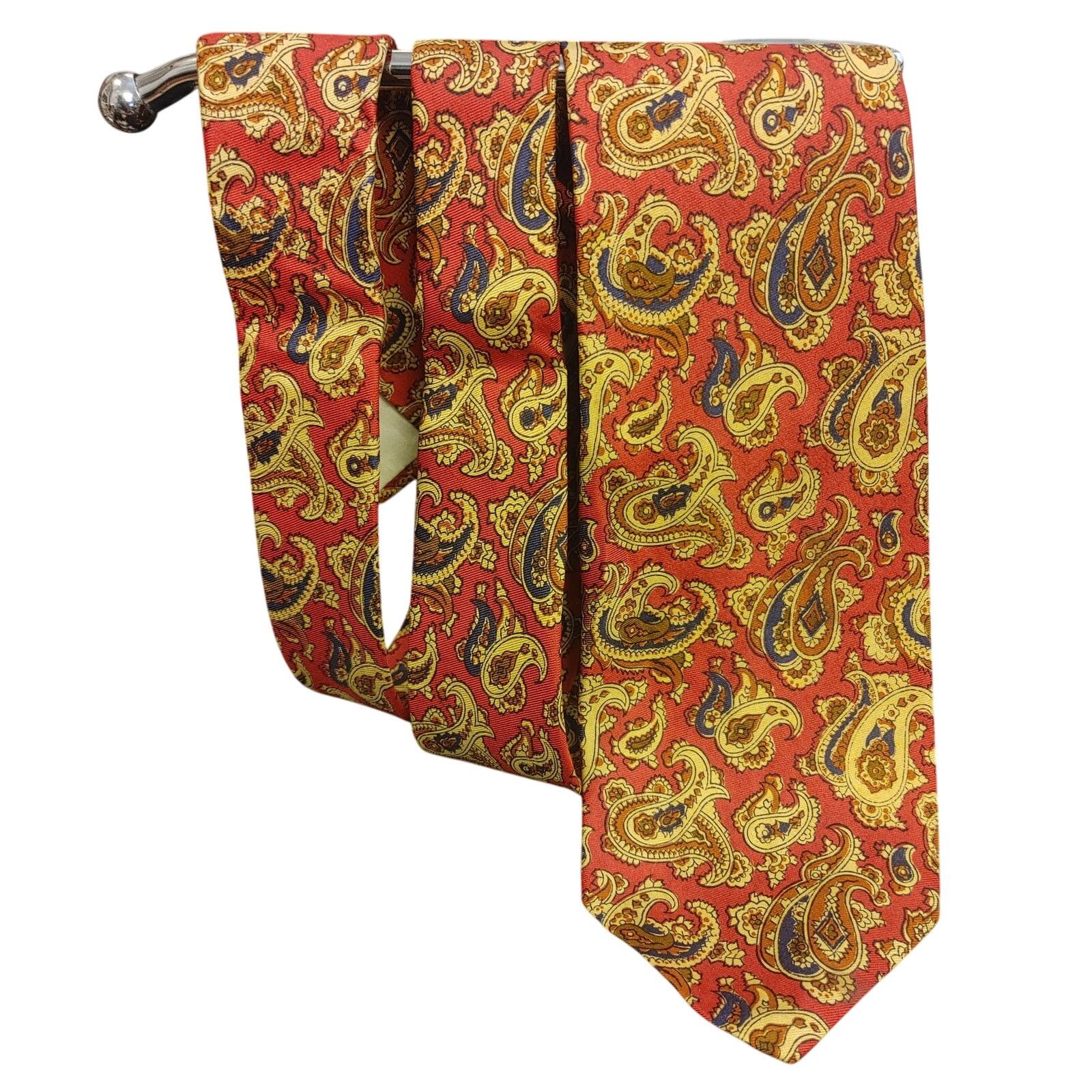 Brooks Brothers Brooks Brothers Men's OS Orange/Gold Abstract Tie Size ONE SIZE - 1 Thumbnail