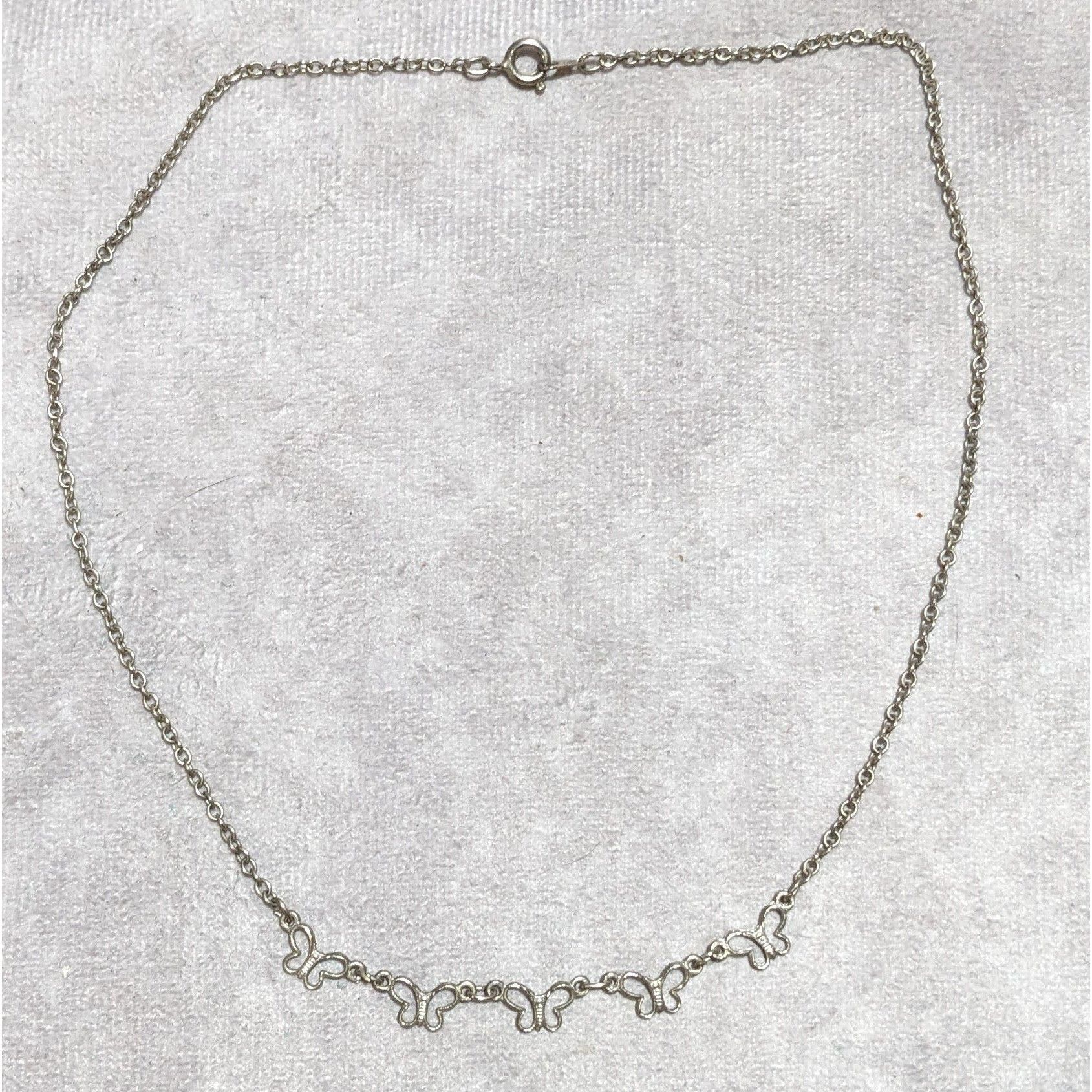 Other Minimalist Silver Butterfly Necklace Size ONE SIZE - 6 Thumbnail