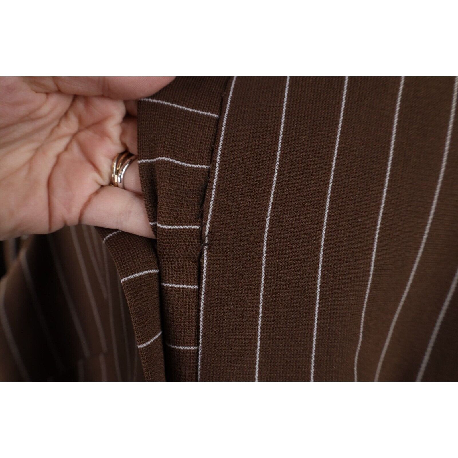 Vintage Vintage 70s Streetwear Pinstriped Bell Bottoms Romper Suit Size L / US 10 / IT 46 - 12 Thumbnail