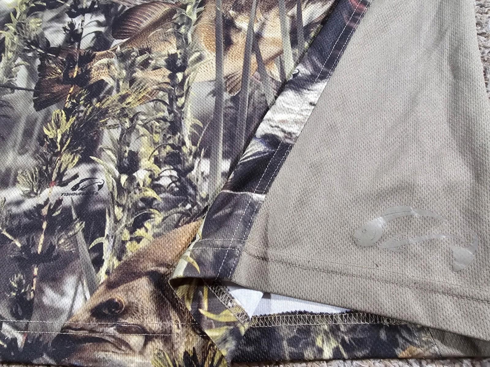 Other Men's Fishouflage 3XL Camo/Bass Riptide Shirt UPF 40+ Size ONE SIZE - 2 Thumbnail