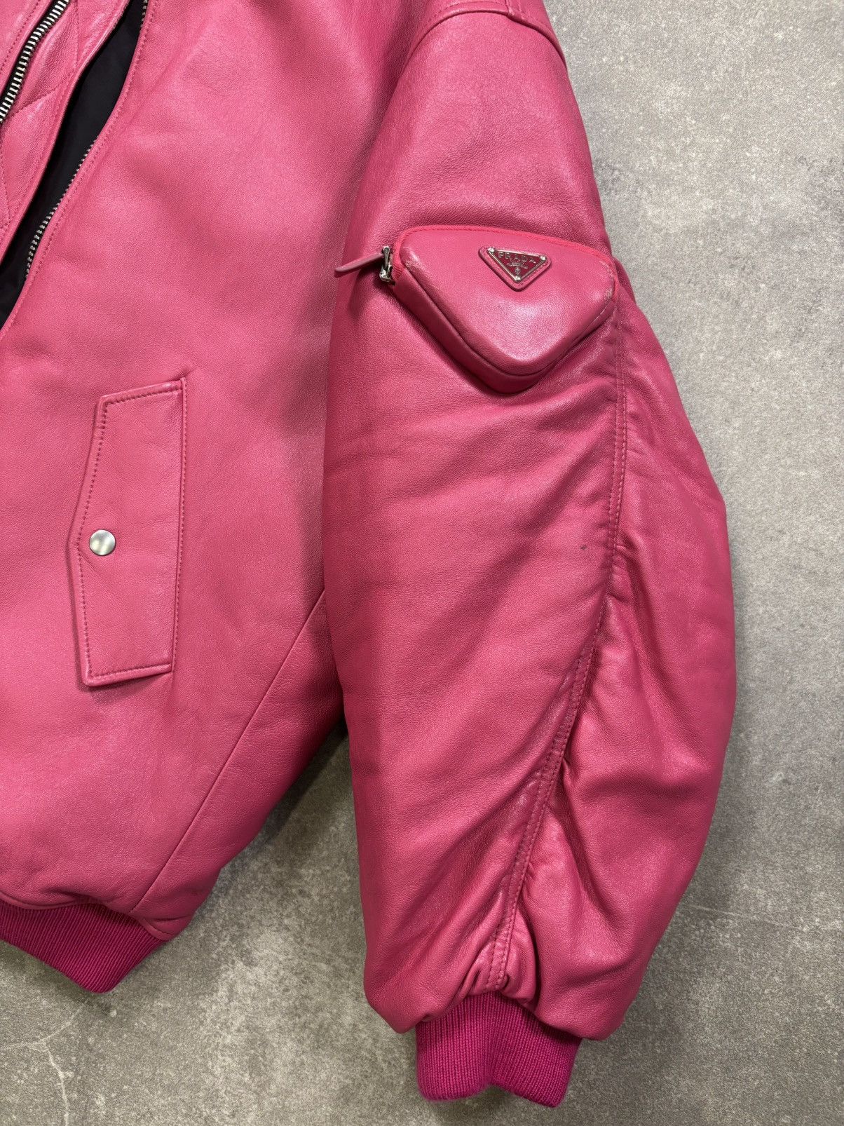 Prada Prada Enameled Metal Triangle Bomber Jacket (2021) Size US M / EU 48-50 / 2 - 5 Thumbnail
