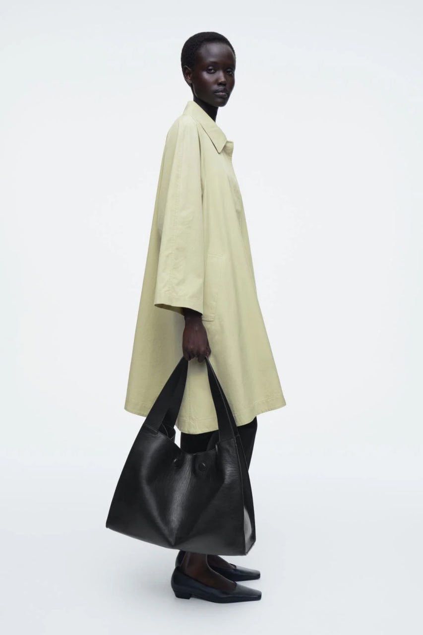 Cos Cos oversized voluminous car coat Light Green Trench Jacket Size M / US 6-8 / IT 42-44 - 4 Thumbnail