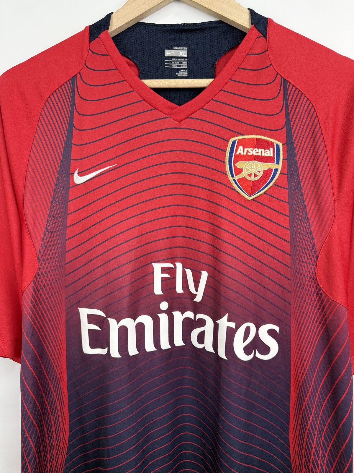 Nike 🏴󠁧󠁢󠁥󠁮󠁧󠁿 Vintage 2007/08 Nike Arsenal Jersey Soccer Football Shirt Size US XL / EU 56 / 4 - 4 Thumbnail