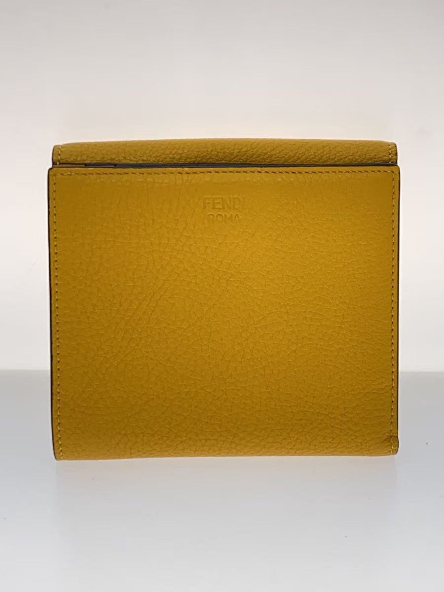 Fendi Fendi Leather Tri-Fold Wallet Yellow Size ONE SIZE - 2 Thumbnail