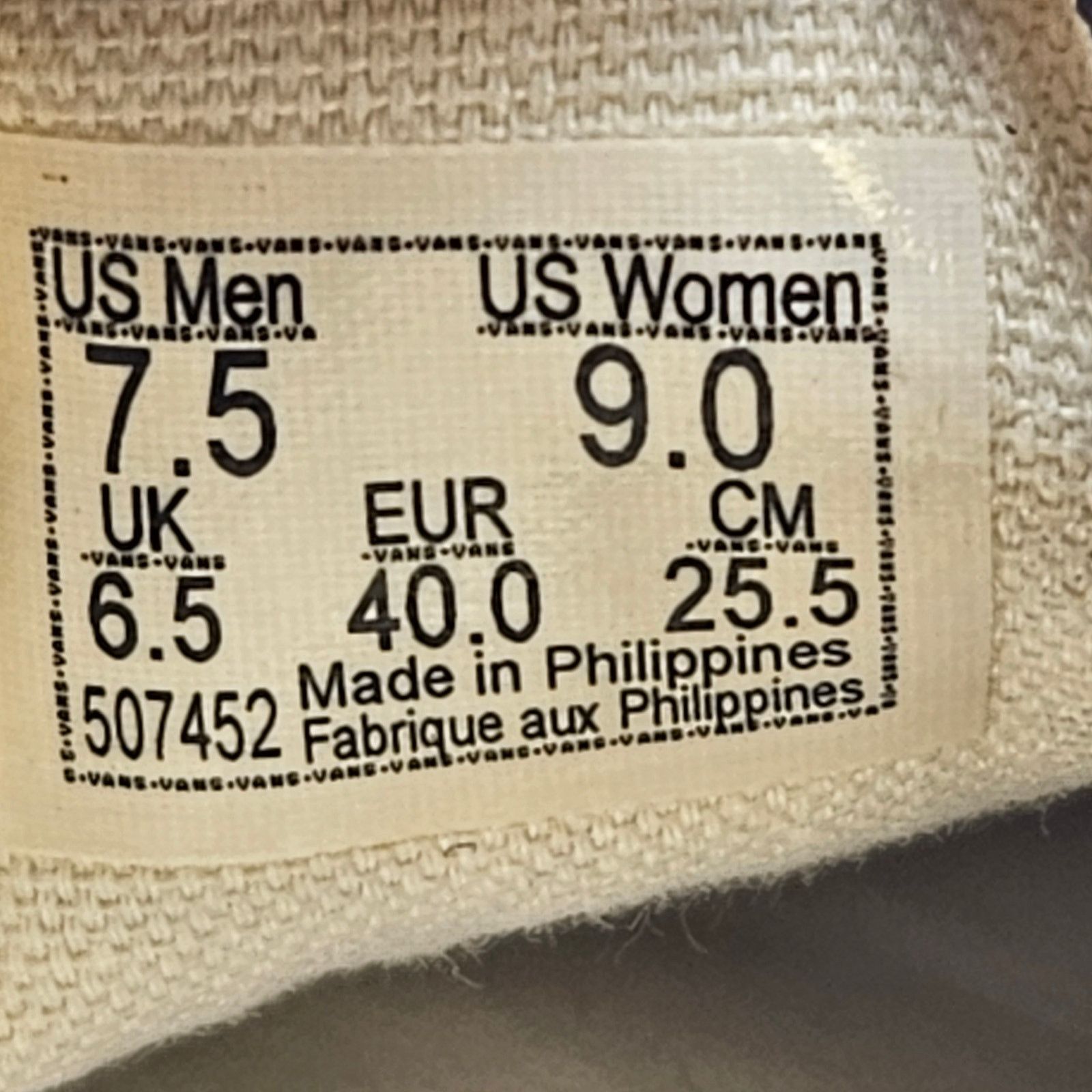 Vans VANS X HARRIS TWEED WOMEN'S 9 AUTHENTIC LOW TOP SNEAKER Size US 9 / IT 39 - 6 Thumbnail