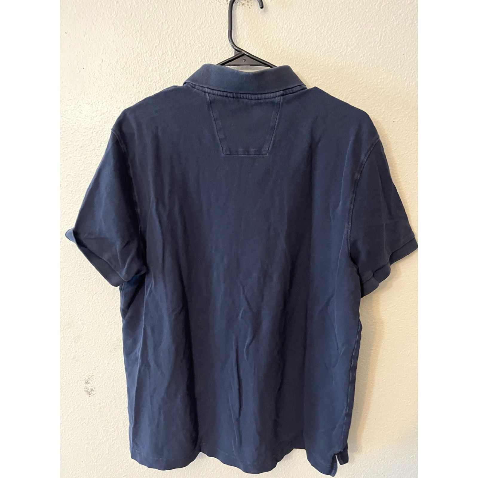 Nautica Nautica Mens L Navy Blue Shirt Polo Short Sleeve Solid Classic Fit Logo Distres Size US L / EU 52-54 / 3 - 3 Thumbnail