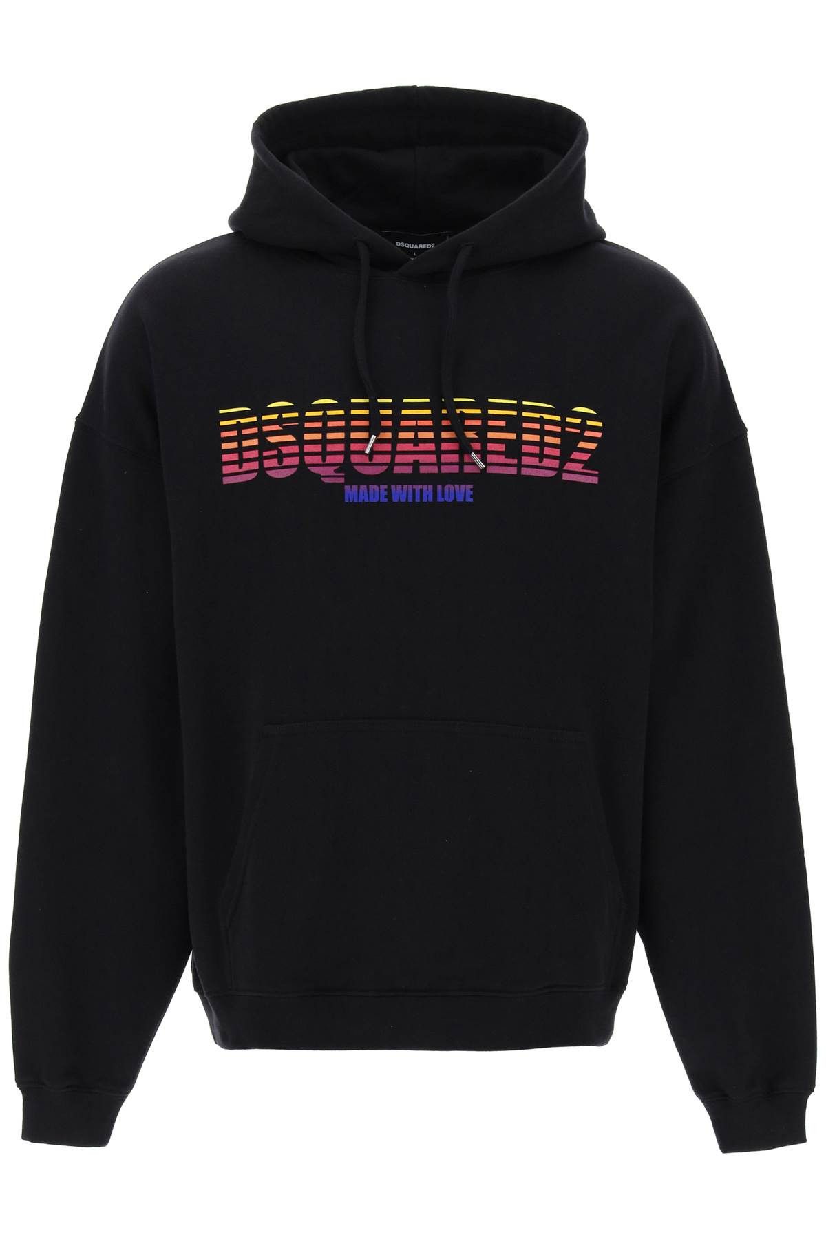 image of Dsquared2 Cool Fit Hoodie in Black, Men's (Size Large)