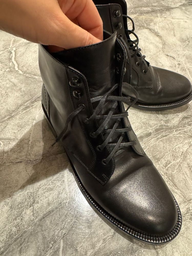 Saint Laurent Paris Saint Laurent Paris Leather Boots Shoes Size US 7.5 / IT 37.5 - 2 Thumbnail