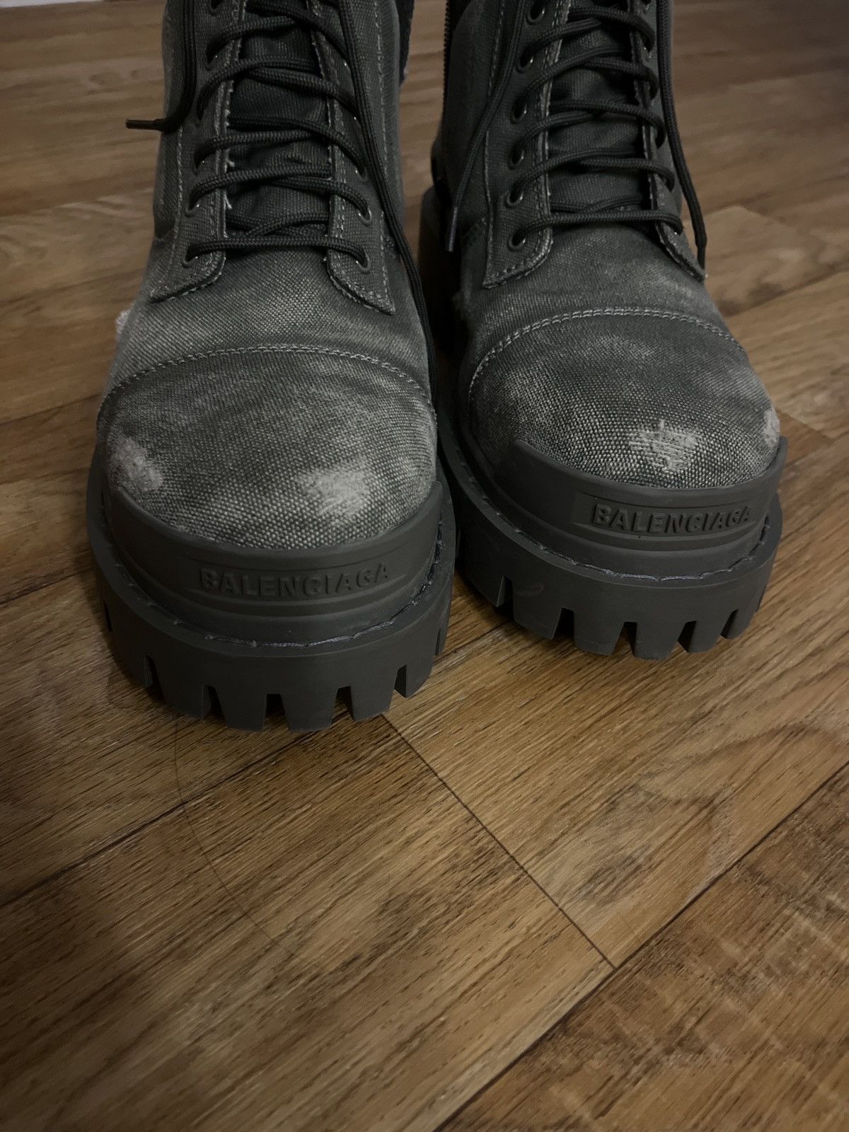 Balenciaga Balenciaga Canvas Strike Boots / kaki Size US 8 / EU 41 - 5 Thumbnail