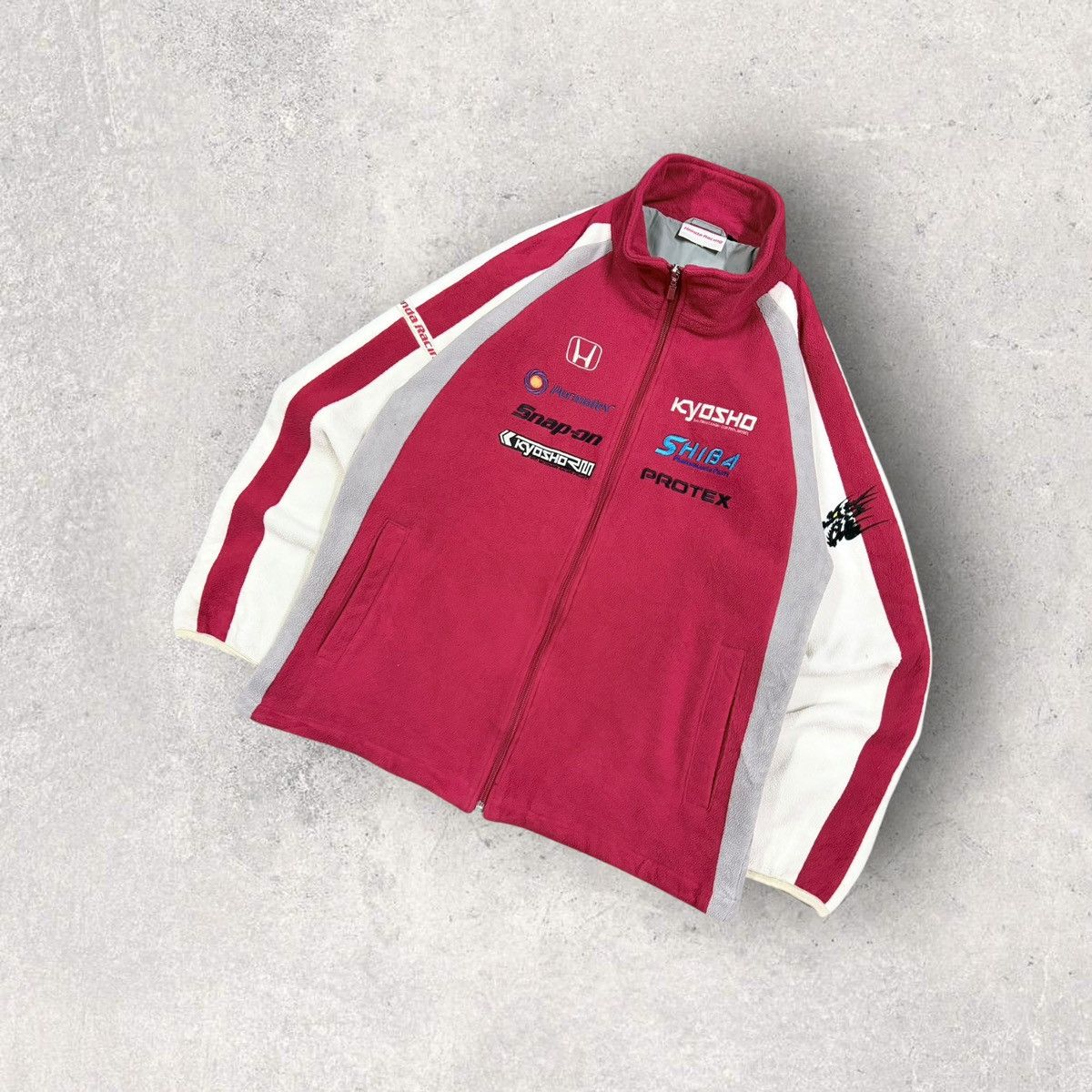 Honda Vtg🔥90’s Honda Racing Fleece Zipper Jacket Size US M / EU 48-50 / 2 - 7 Thumbnail