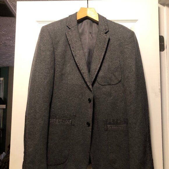 Saks Fifth Avenue Saks fifth avenue men's gray sport coat jacket blazer size:L Size US L / EU 52-54 / 3 - 1 Thumbnail