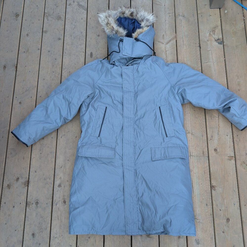 Other Vintage Snow Goose Parka Jacket Men 40 Blue Zip-Up Faux Fur Size US XXS / EU 40 - 1 Thumbnail