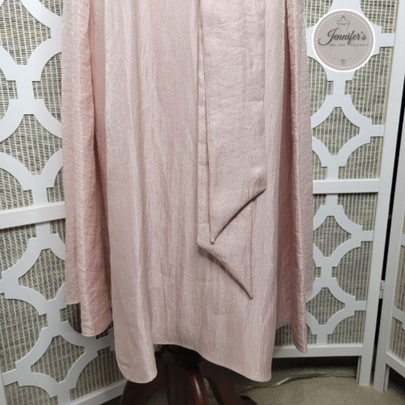 Adrianna Papell Adrianna Papell Blush Pink Shimmer Embroidered Bodice Dress Size XL / US 12-14 / IT 48-50 - 9 Thumbnail