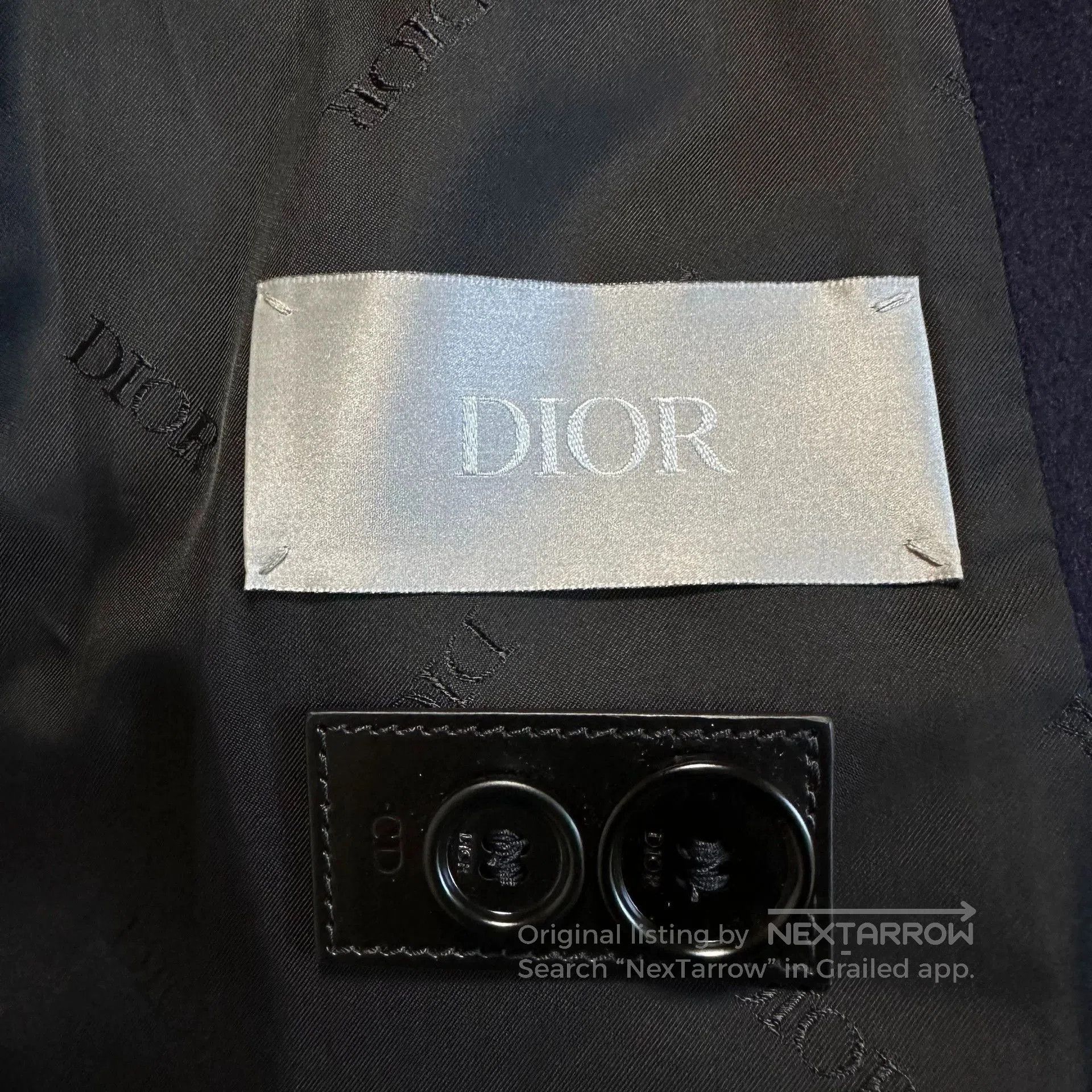 Dior Dior Navy Blue Cashmere Coat. Size US L / EU 52-54 / 3 - 5 Thumbnail