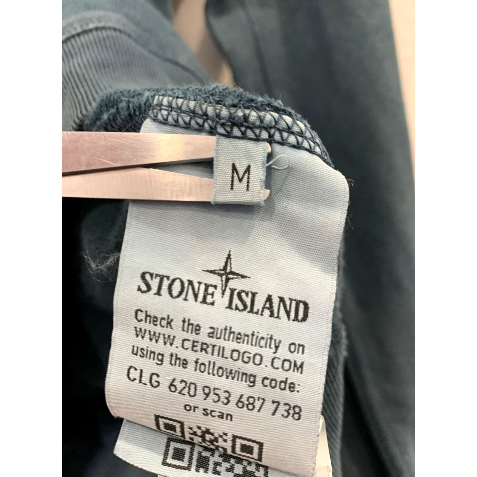Stone Island Stone Island Crewneck Sweatshirt Men M Blue Garment Dyed Authentic Certilogo#206 Size US M / EU 48-50 / 2 - 3 Thumbnail