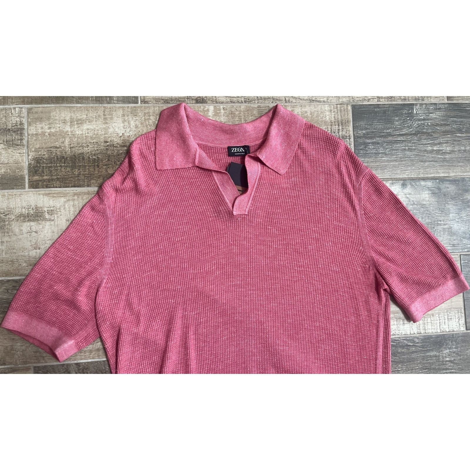 Ermenegildo Zegna $1,995 NWT Ermenegildo Zegna Cashmere Blend Polo Pink 54/XL Size US XL / EU 56 / 4 - 2 Thumbnail