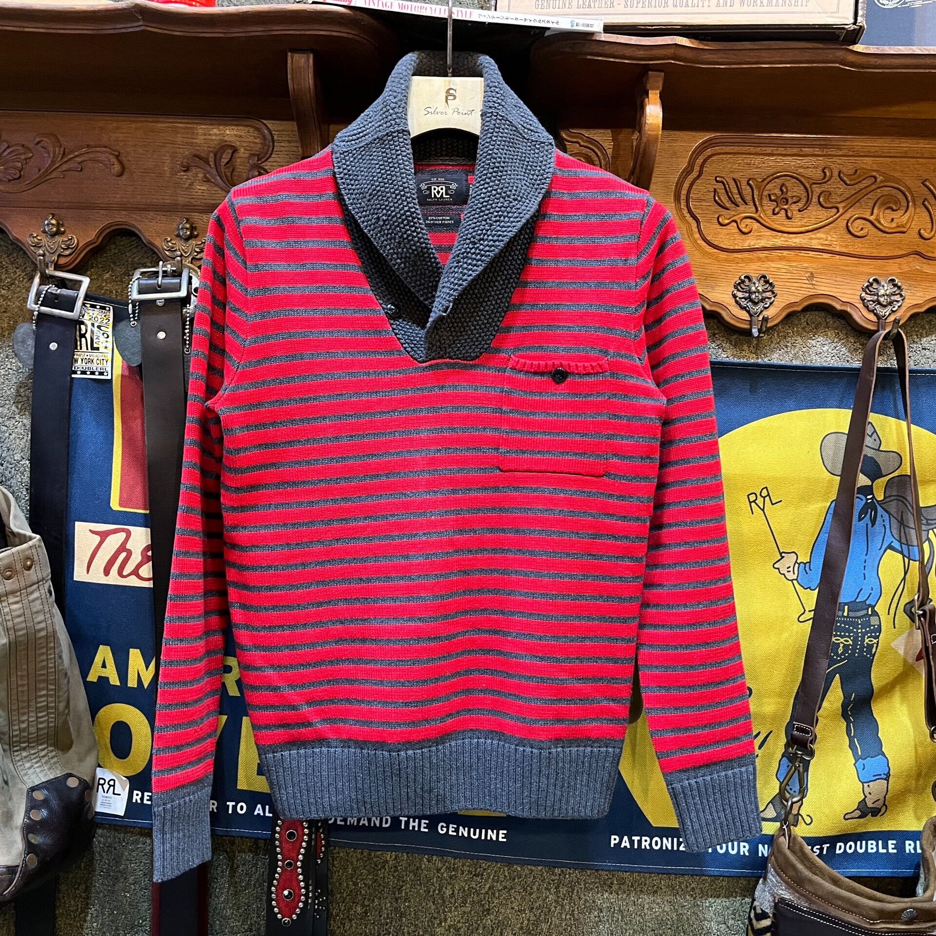RRL Ralph Lauren red striped knit pullover by Ralph Lauren Size US M / EU 48-50 / 2 - 1 Thumbnail