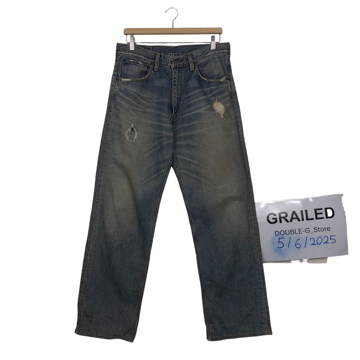 Levi's Levi’s Vintage Distressed Faded Denim Heavy Whiskers Rare Size US 32 / EU 48 - 1 Thumbnail
