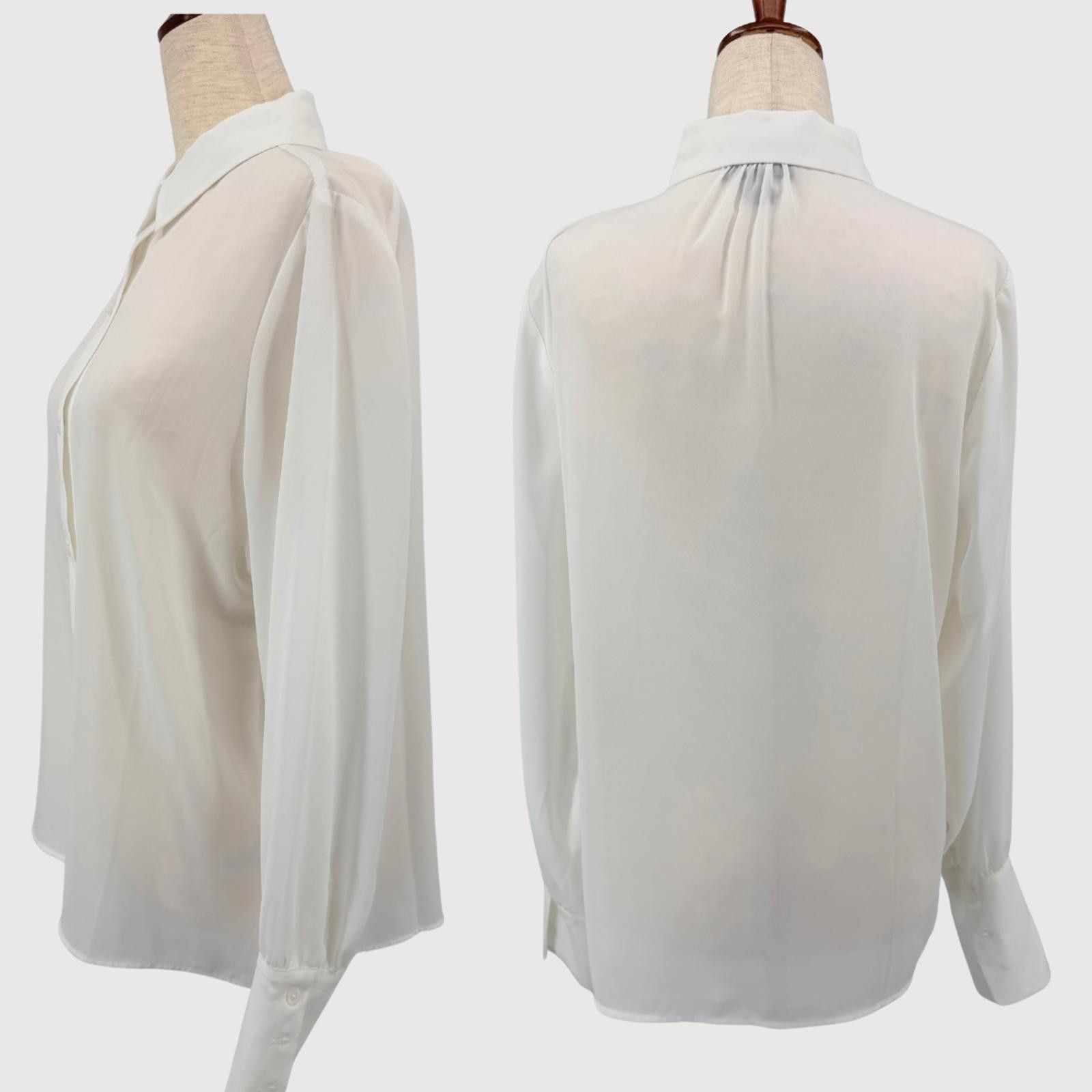 Other Halogen White Button Up Blouse NWT Long Sleeve S Size S / US 4 / IT 40 - 3 Thumbnail
