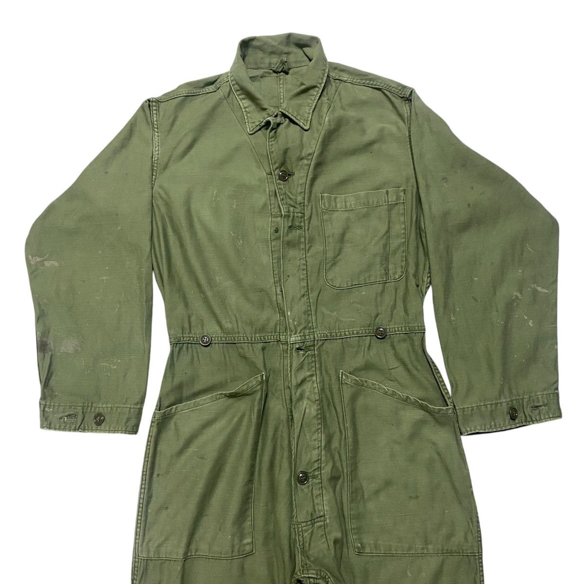 Vintage Vintage Us Army OG-107 Sateen Coveralls Vietnam War Size US 34 / EU 50 - 3 Thumbnail