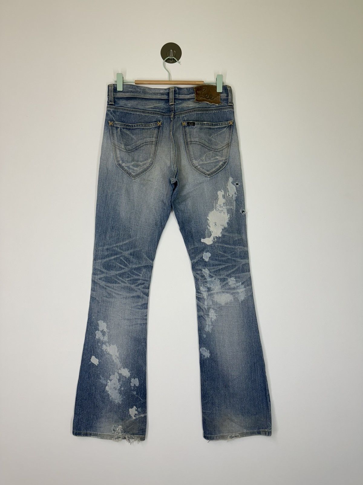 If Six Was Nine × Lee × Vintage Flare Lee Raider Muddy Acid Wash Boot Cut Style Denim Size US 29 - 2 Thumbnail