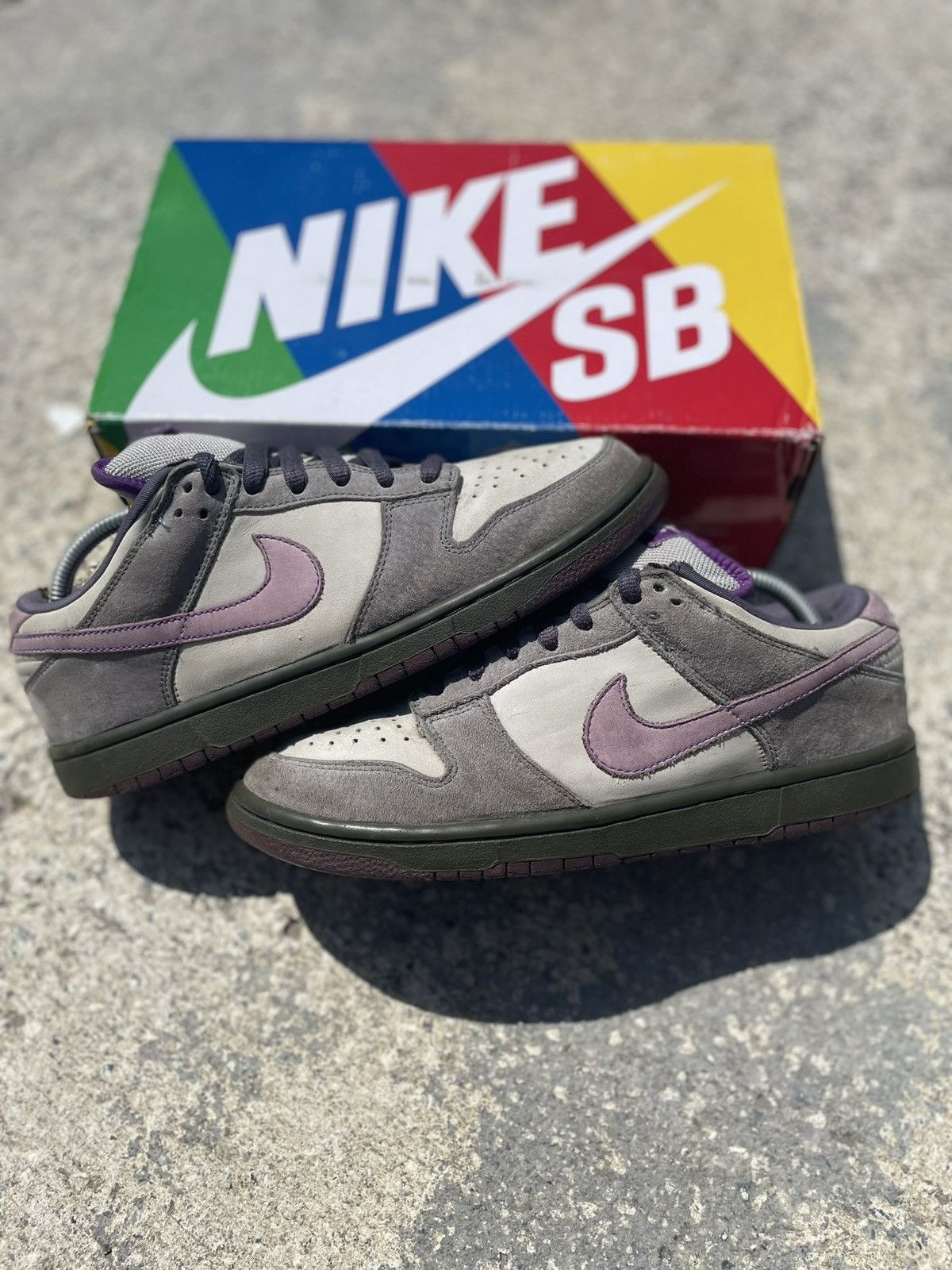 image of Nike Dunk Sb Purple Pigeon Shoes, Men's (Size 10)