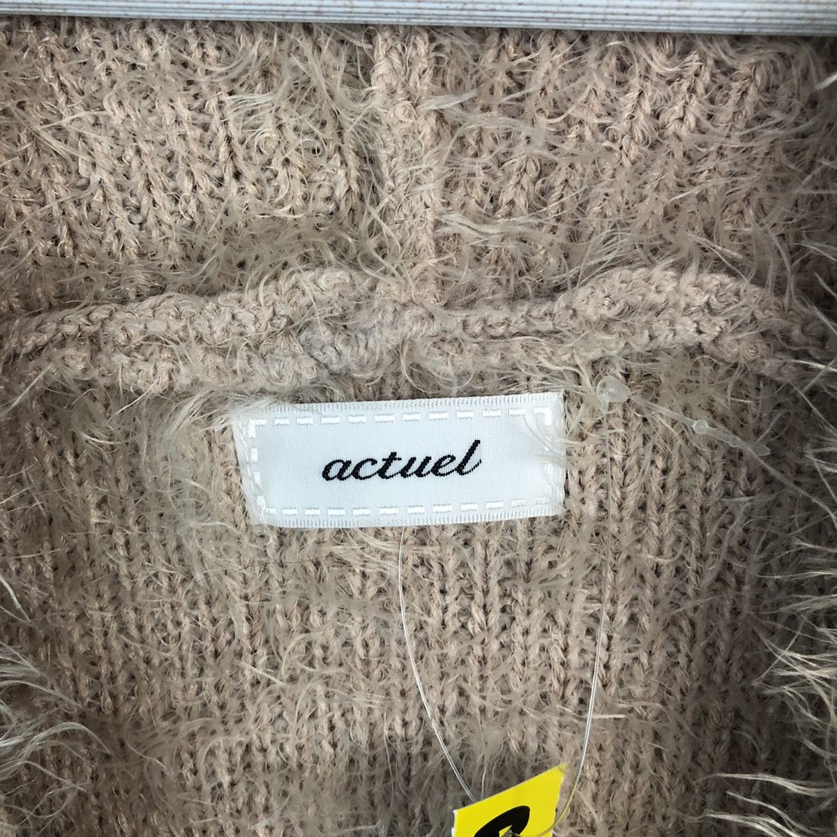 Vintage Actuel mohair shaggy fur Cardigan Knitwear #A1324 Size M / US 6-8 / IT 42-44 - 9 Thumbnail