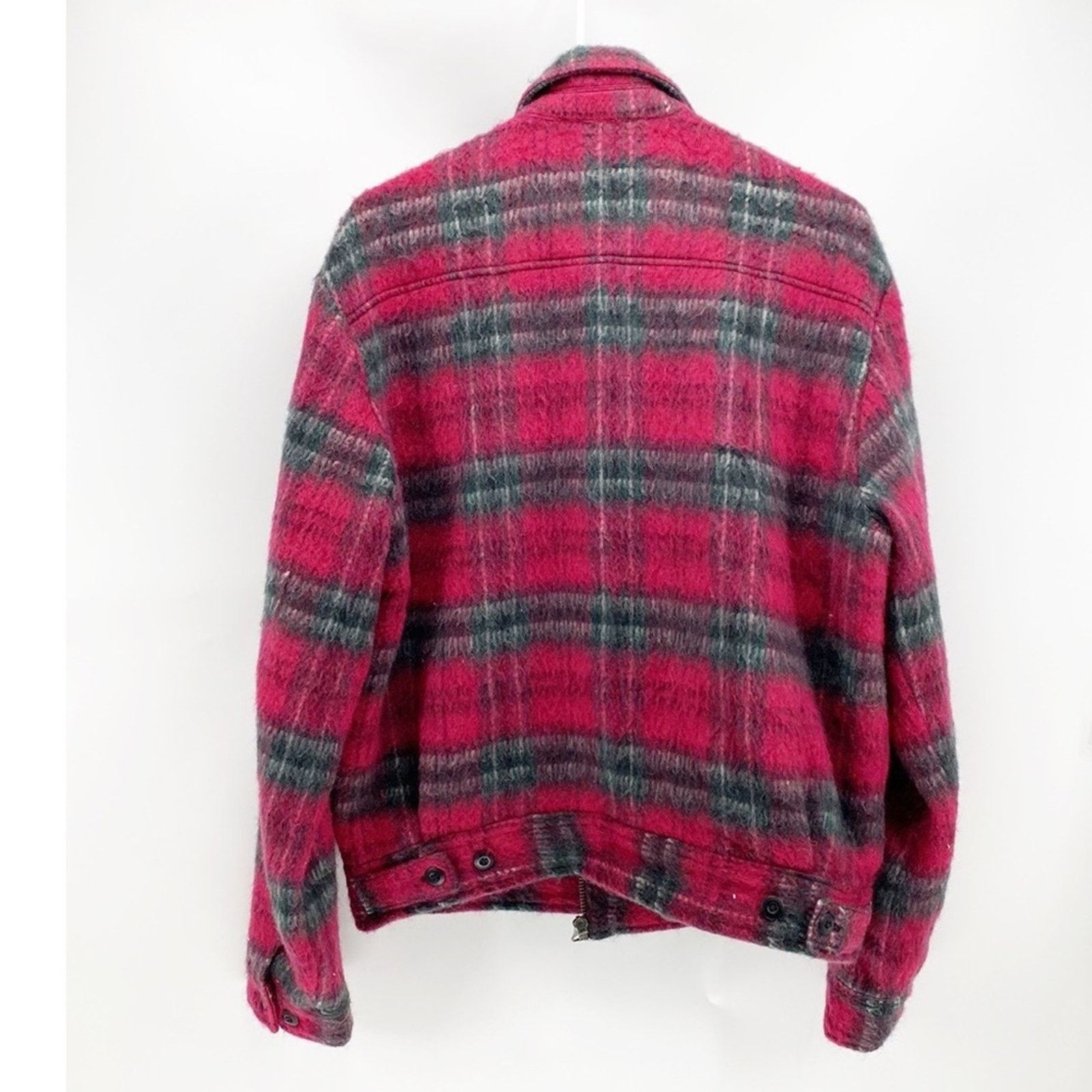 Other Wool blend shacket bomber pink red green in color oversized Size L / US 10 / IT 46 - 7 Thumbnail