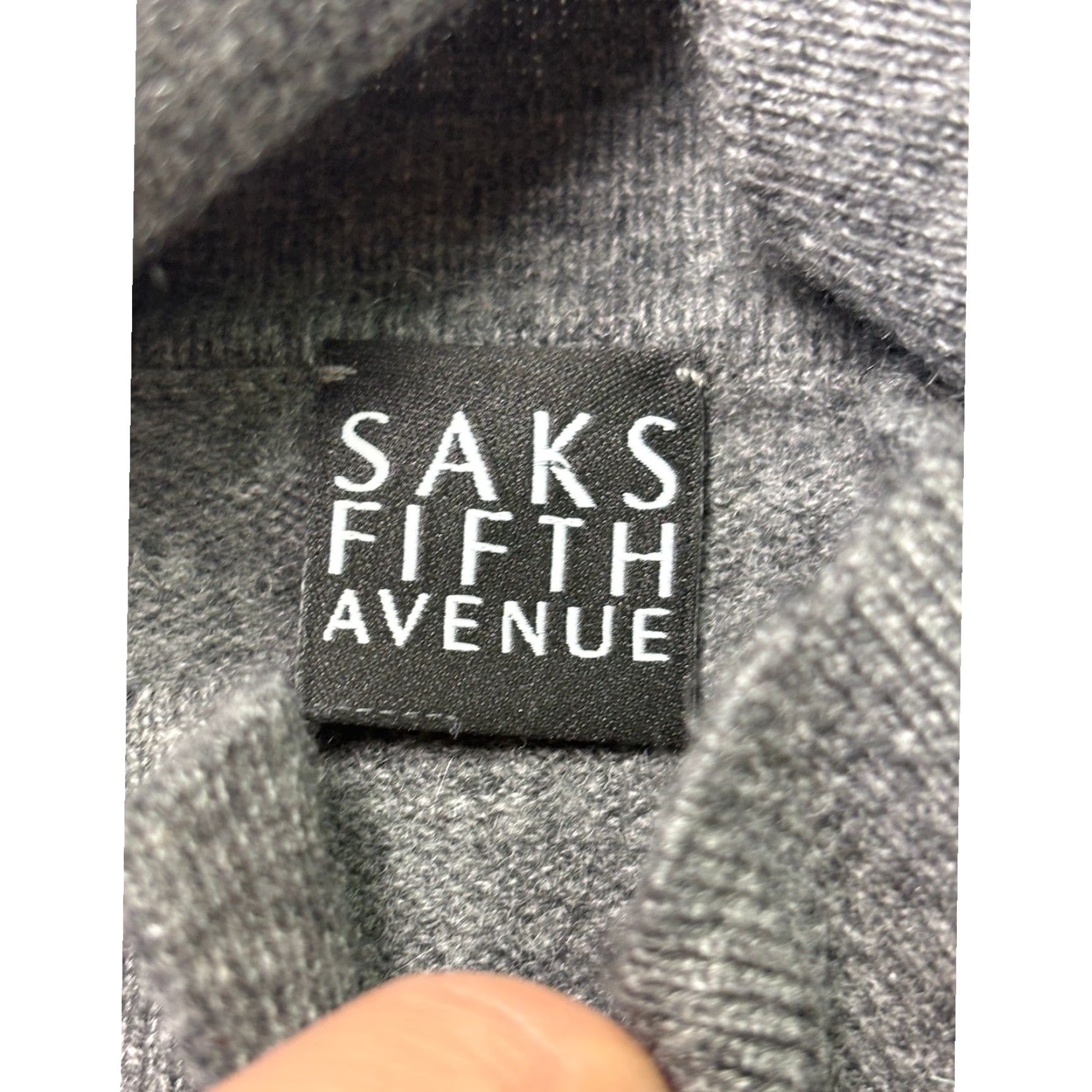Saks Fifth Avenue Saks Fifth Avenue Mens Cashmere Mock Neck Button Pullover Sweater XL Gray Size US XL / EU 56 / 4 - 2 Thumbnail