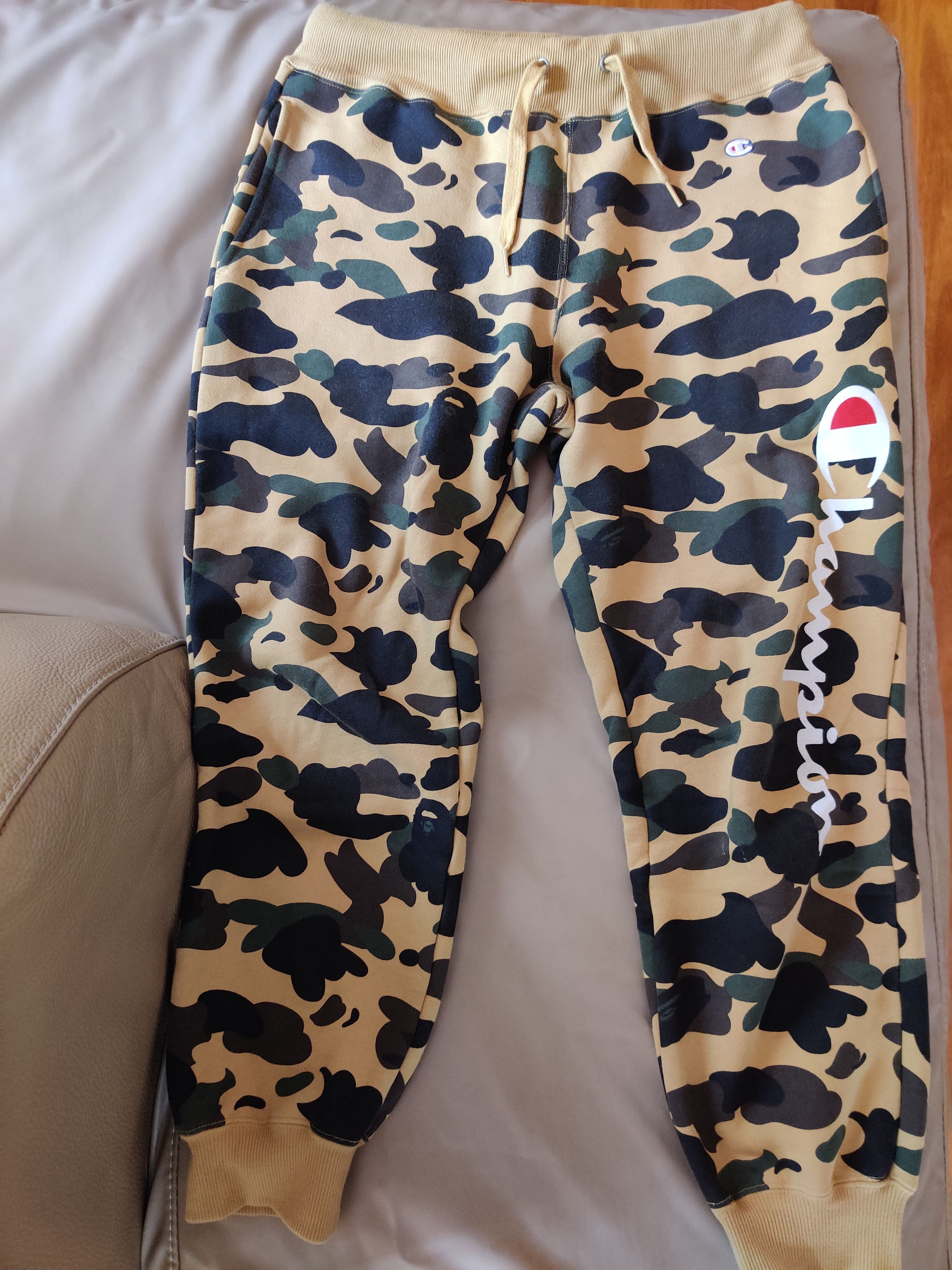 Bape Champion Bape x Champion 1st Camo Sweat Pants Grailed