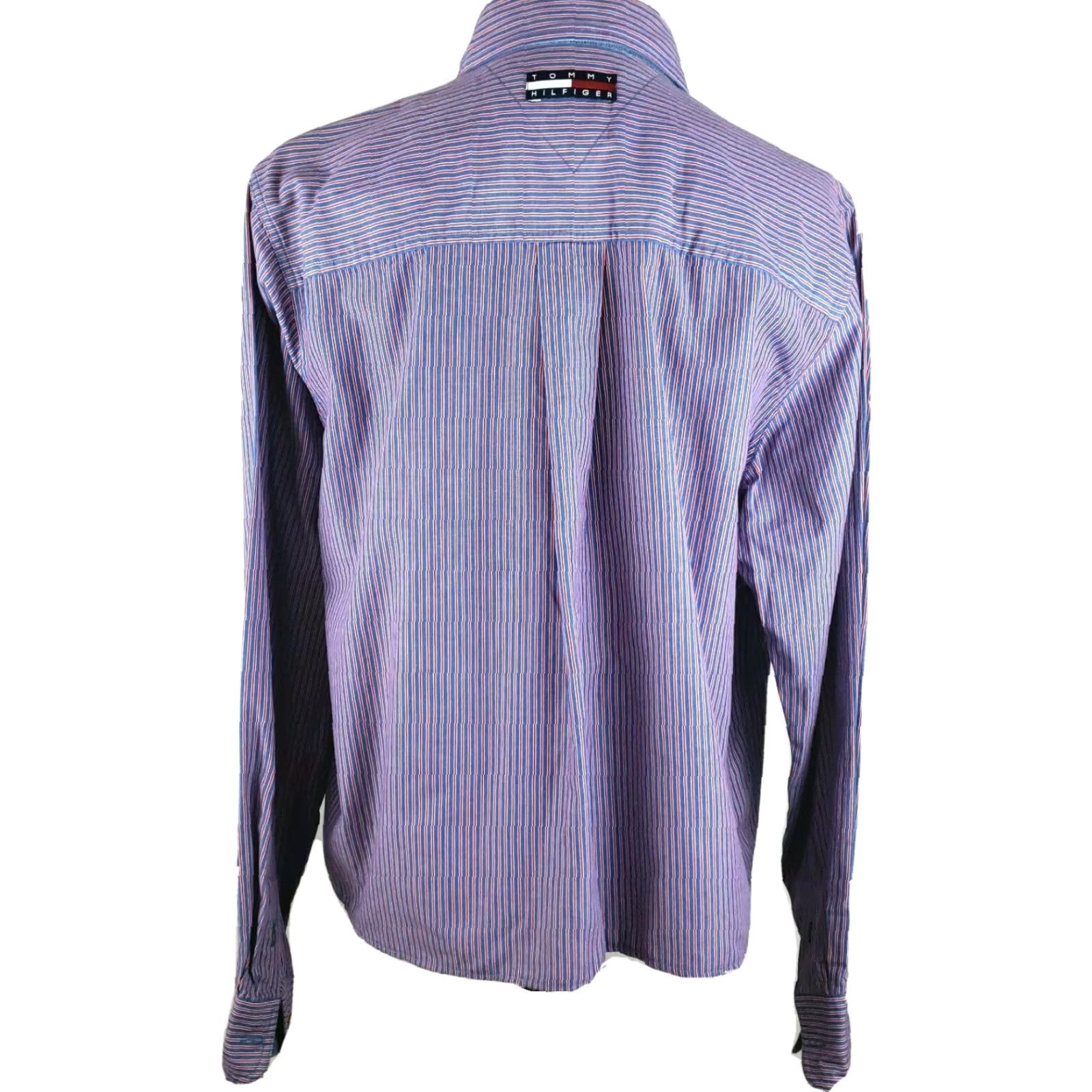 Tommy Hilfiger VINTAGE Tommy Hilfiger Shirt Womens 10 Blue Purple Button Up Long Sleeve Ladies Lot Of 2 Size L / US 10 / IT 46 - 5 Thumbnail