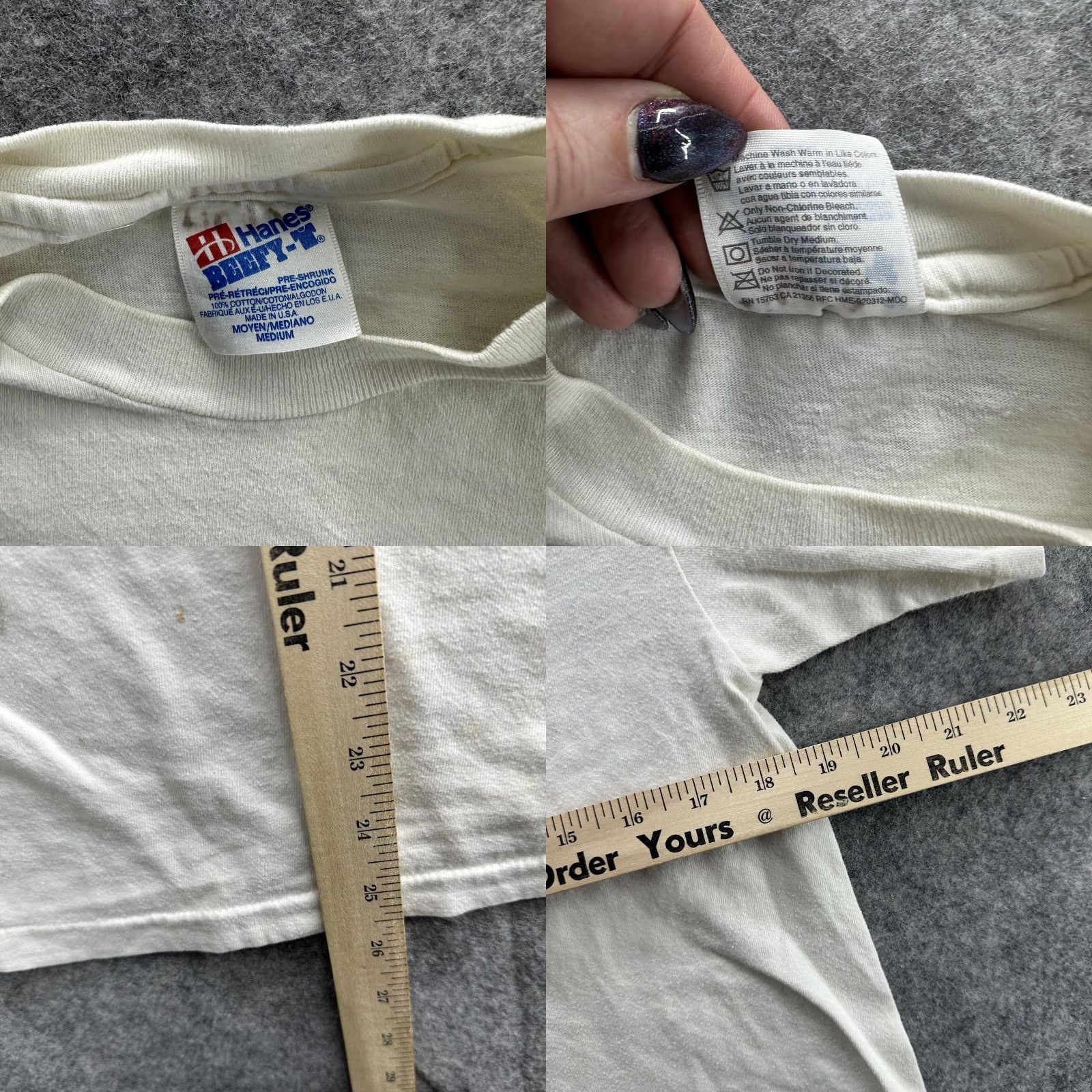 Hanes VINTAGE Hanes 90s Camp Buc Shirt Mens Medium White Deer Sunglasses Graphic Summer Outdoor Casual Size US M / EU 48-50 / 2 - 8 Thumbnail