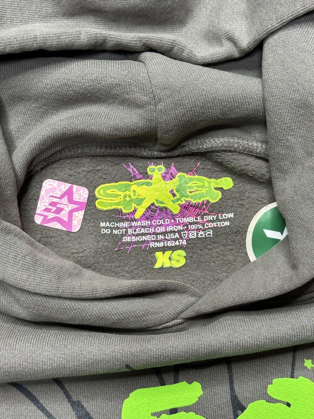 Sp5der Sp5der Wait Web Hoodie Slate Grey Size US XS / EU 42 / 0 - 5 Thumbnail