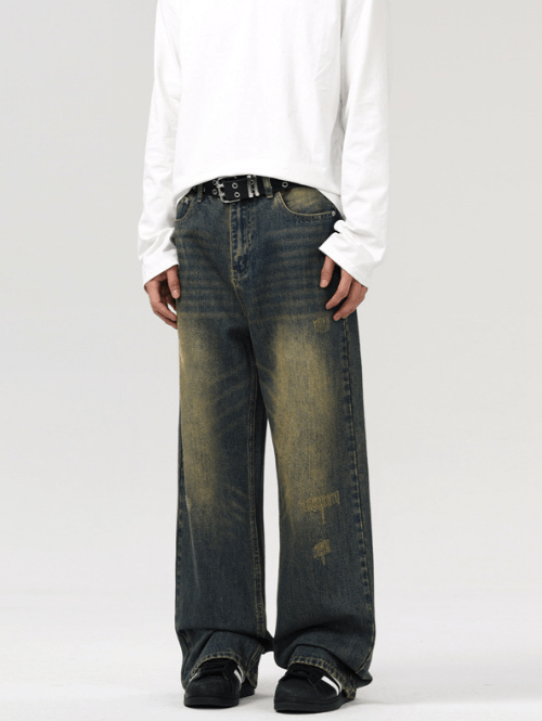 Japanese Brand Trendy retro washed distressed high street jeans y2k Size US 32 / EU 48 - 2 Thumbnail
