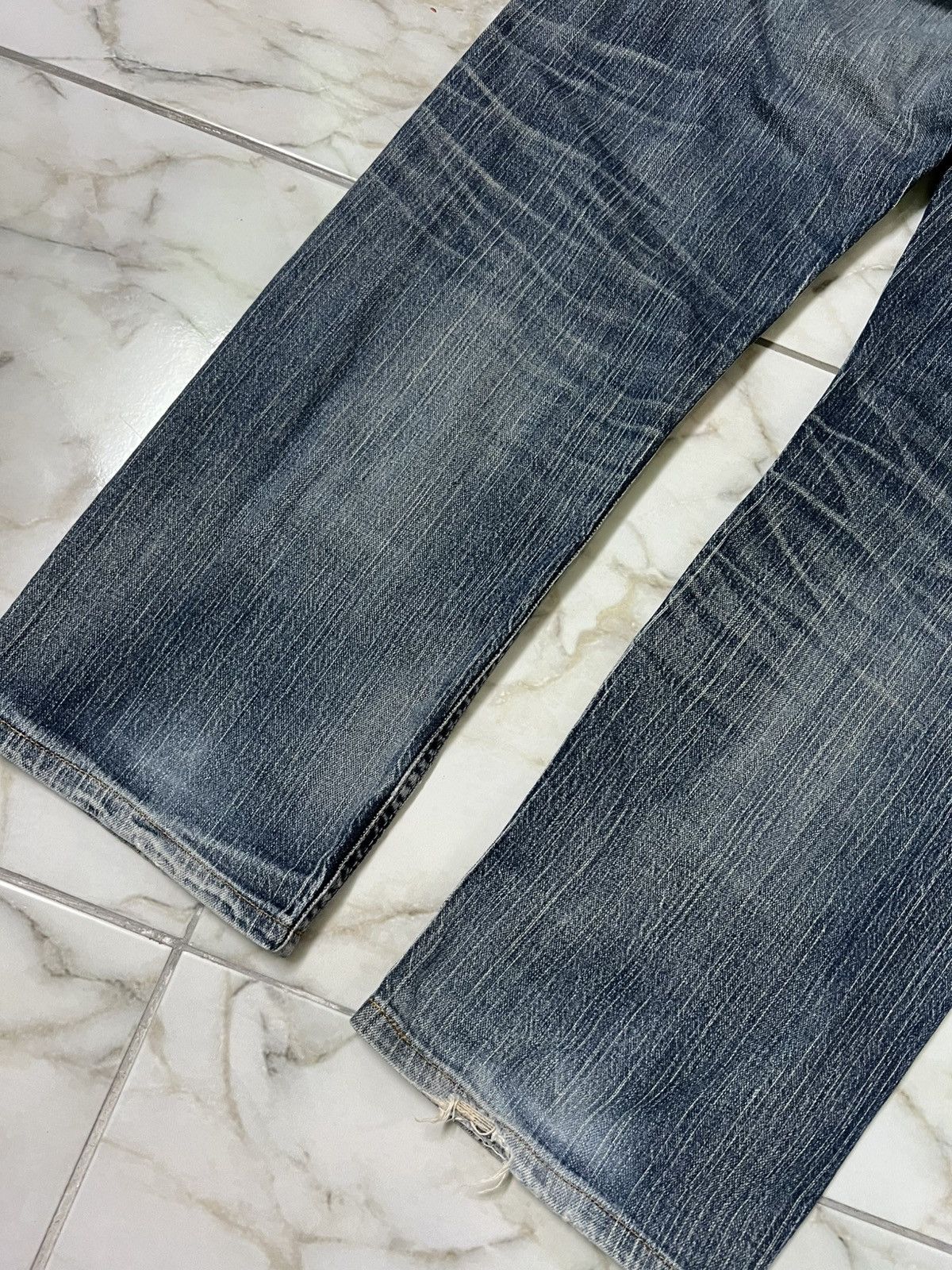 Edwin 💥Baggy💥Vintage Edwin Blue Trip Washed Distress Jean Size US 34 / EU 50 - 9 Thumbnail